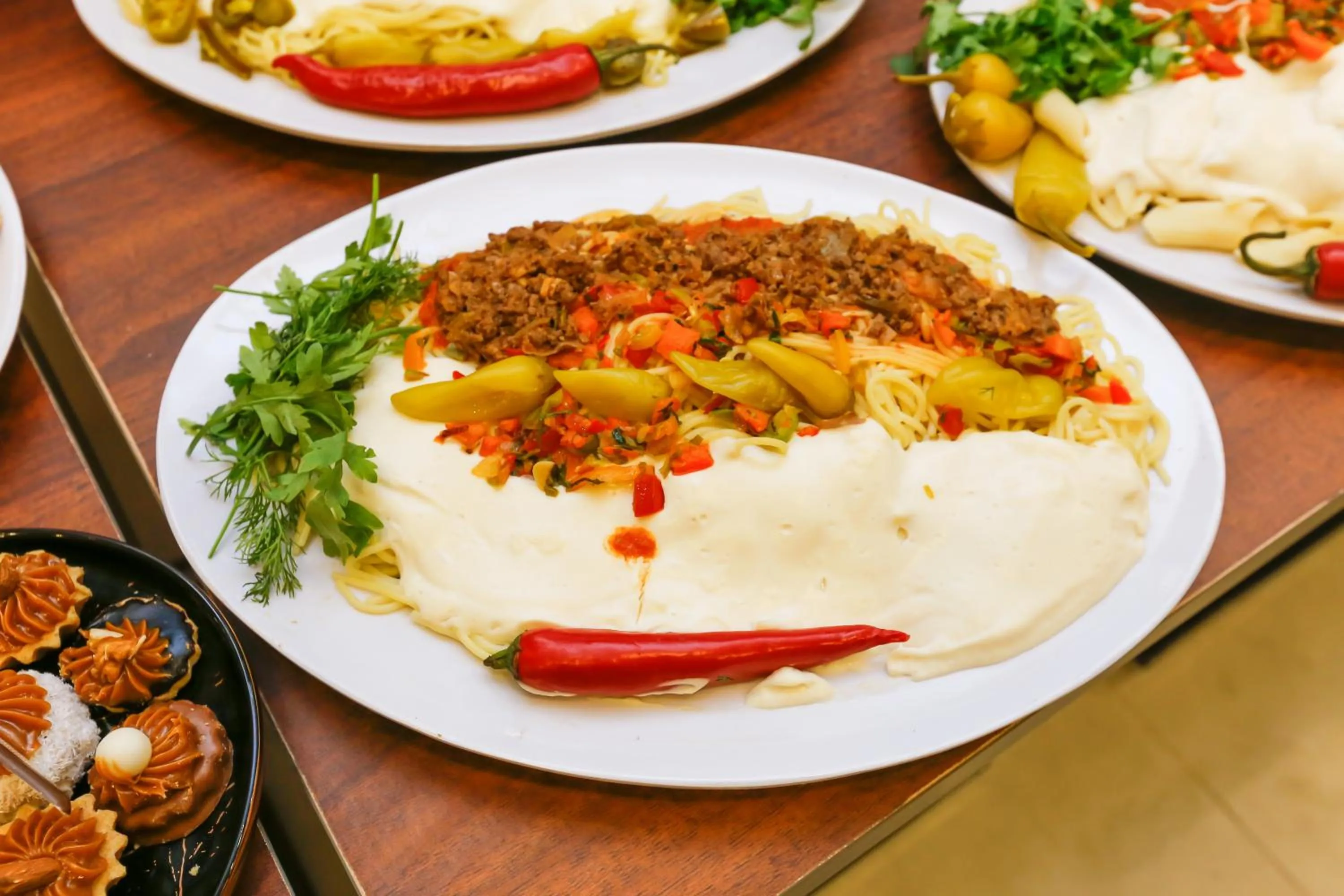 Food and drinks in Rixoss tower Pyramids View