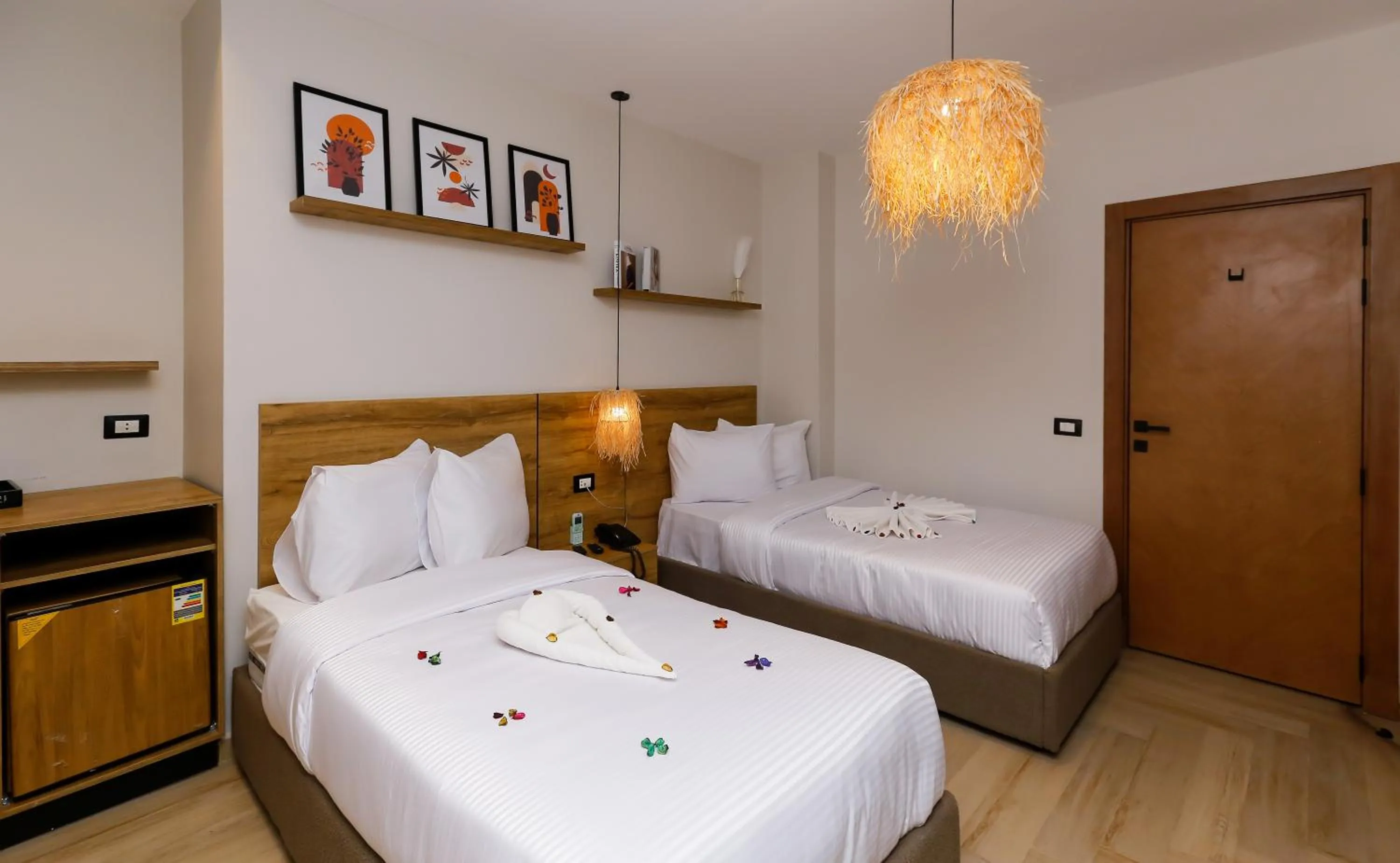 Bed in Rixoss tower Pyramids View