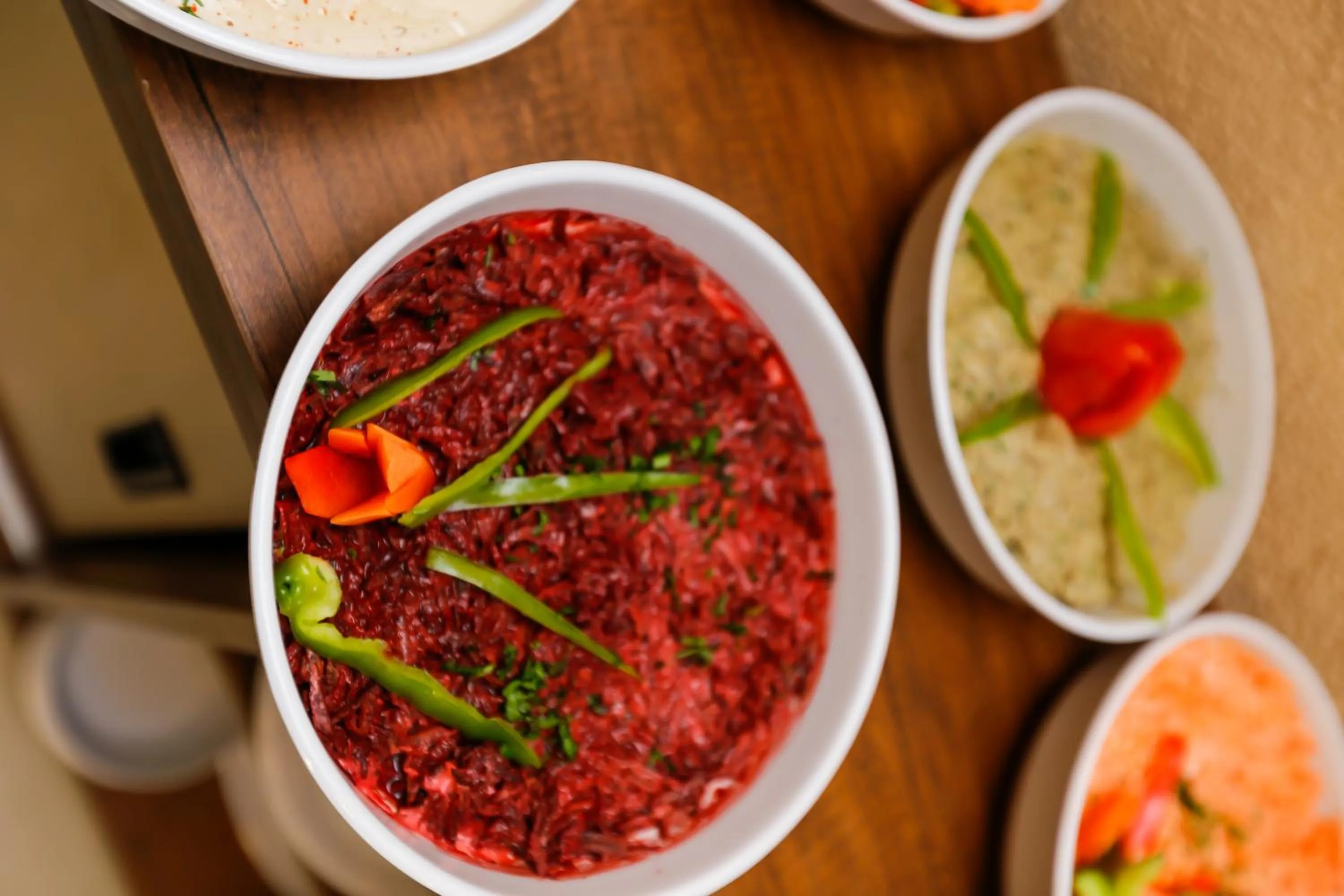 Food in Rixoss tower Pyramids View