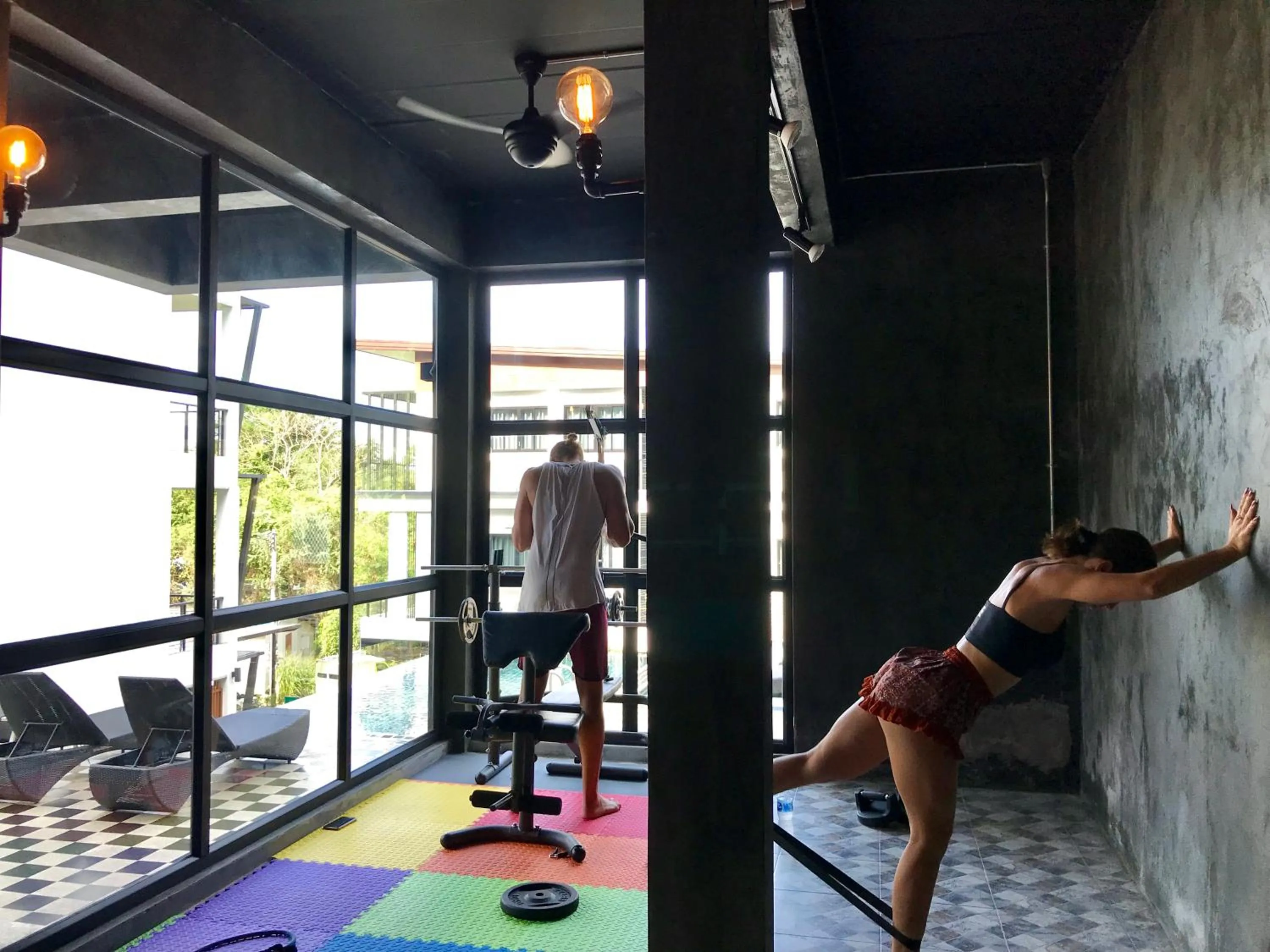 Fitness centre/facilities in Chaantalay Hotel