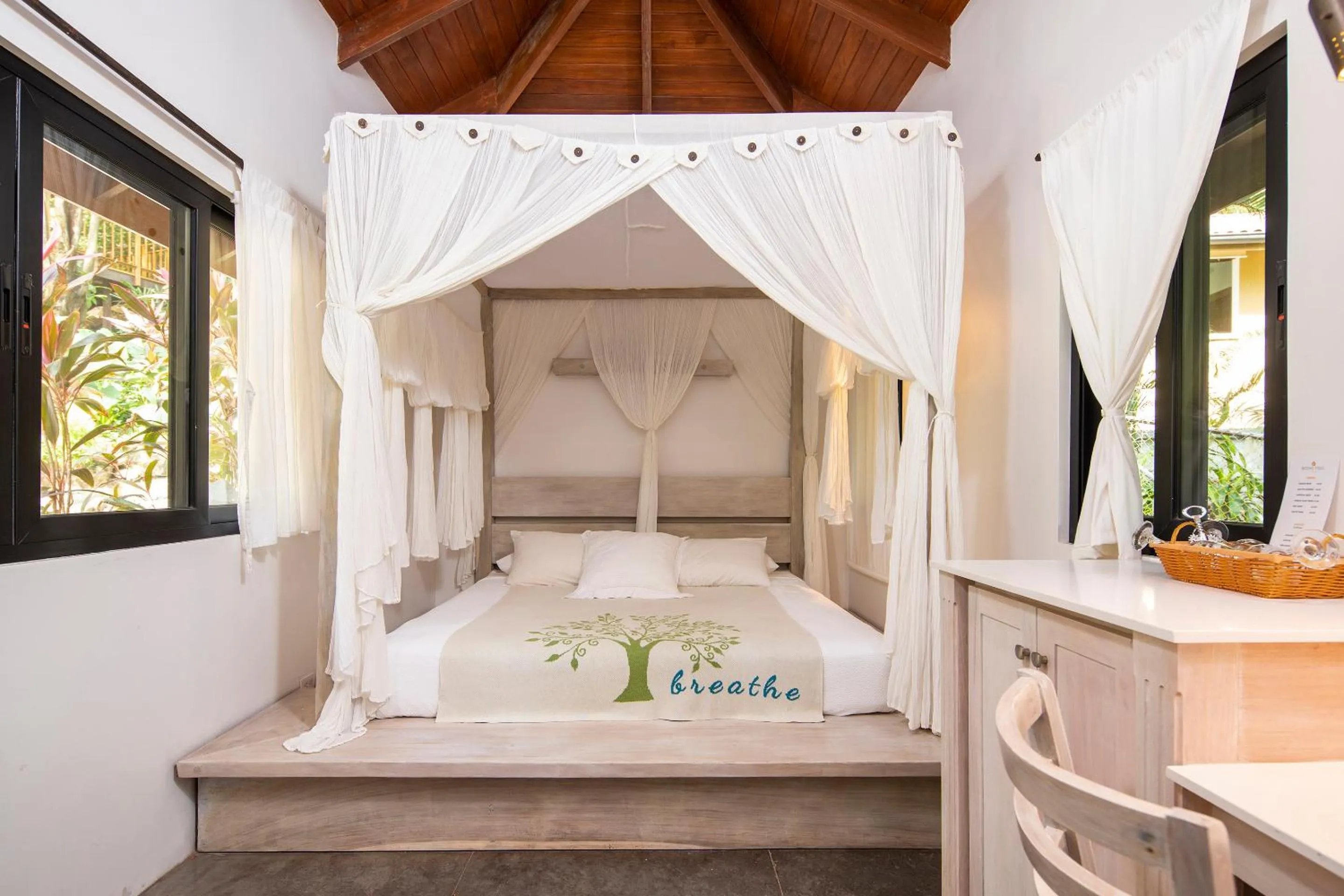 Bed in Bodhi Tree Yoga Resort