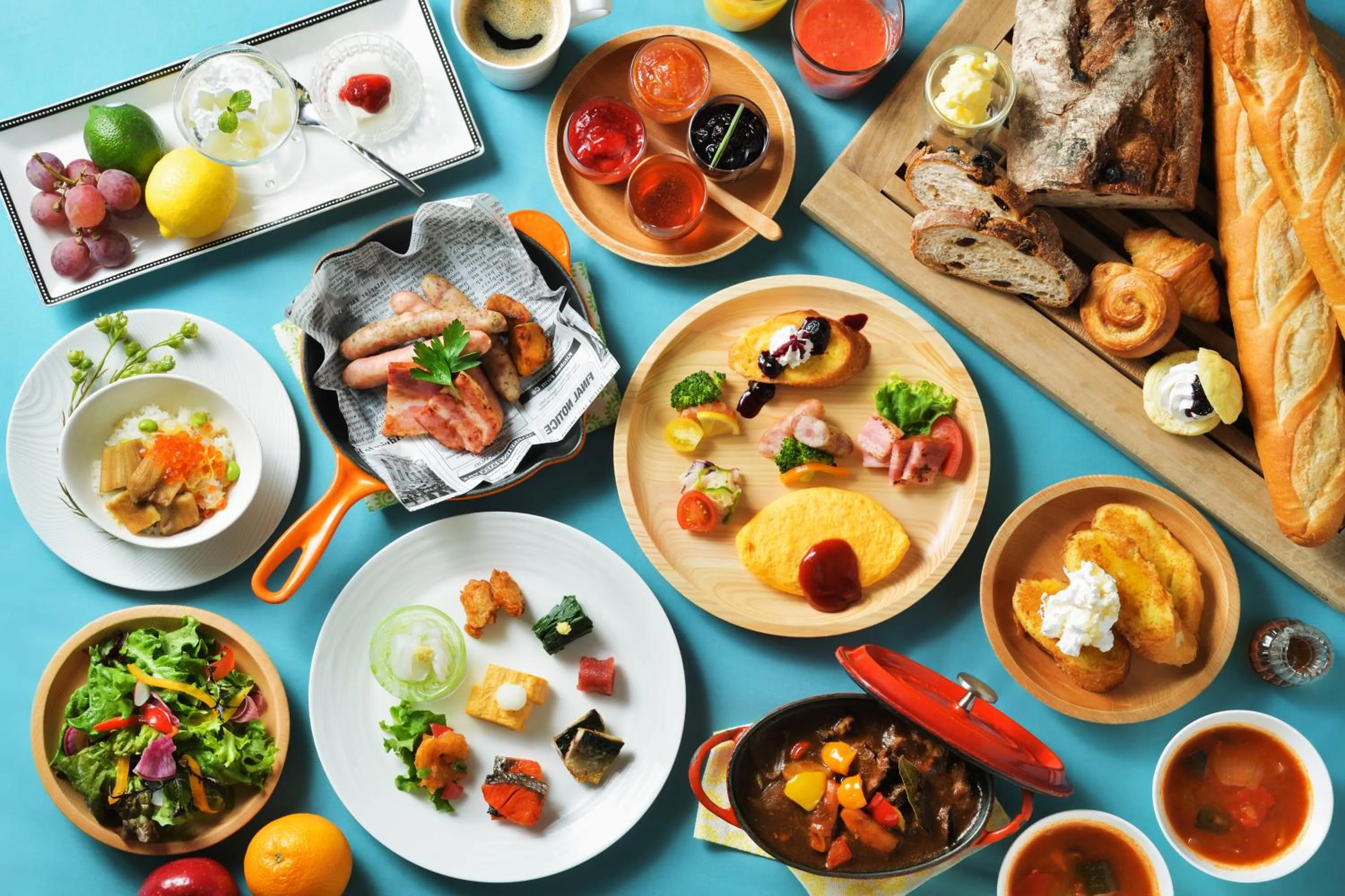 Buffet breakfast in Matsushima Ichinobo