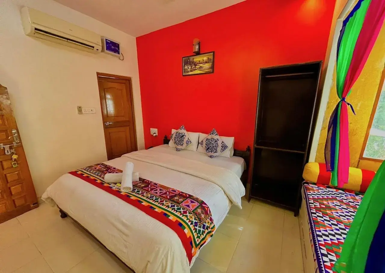 Bedroom, Bed in Golden Marigold Hotel Bedroom, Bed in Golden Marigold Hotel