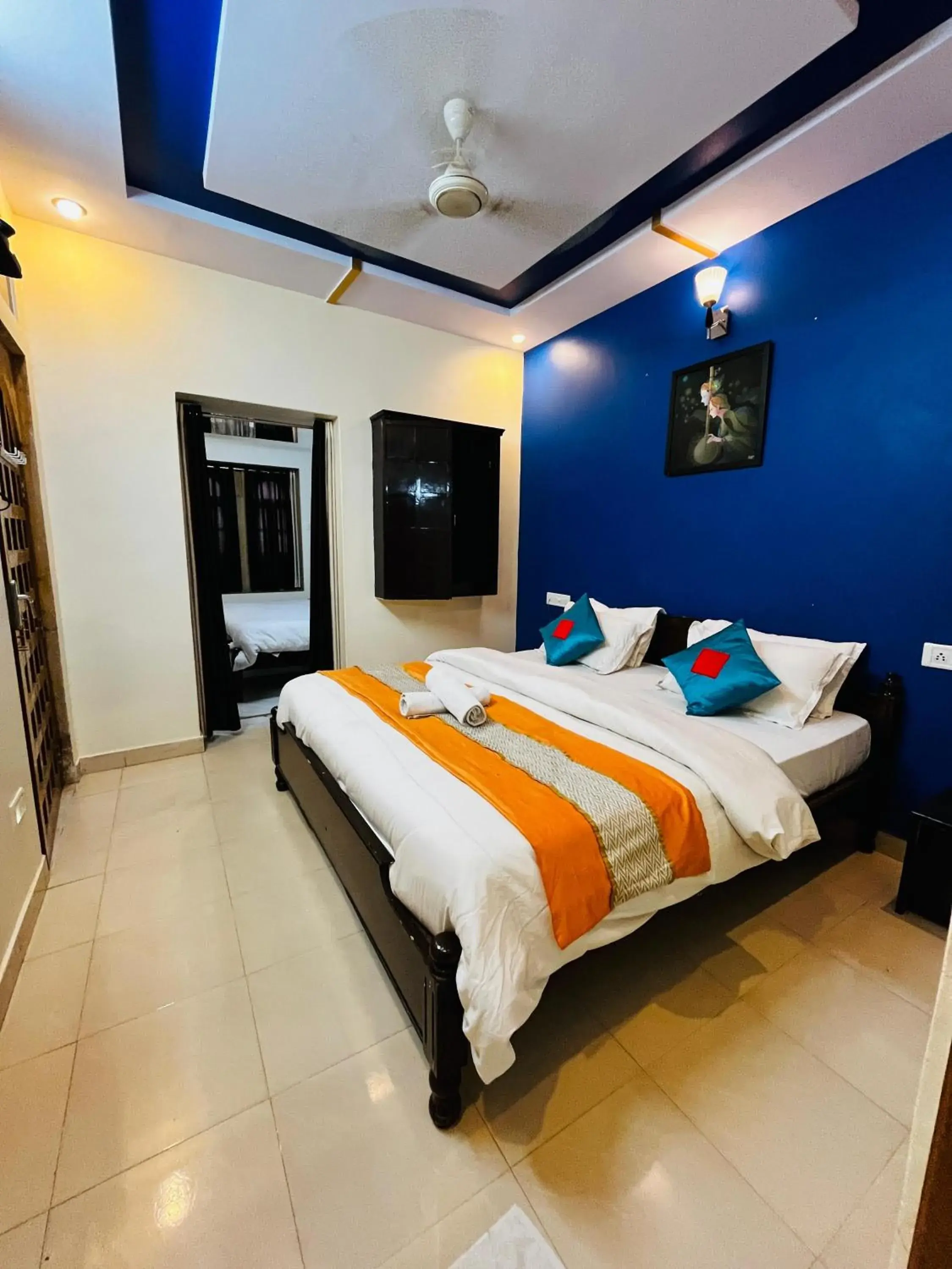 Bedroom, Bed in Golden Marigold Hotel Bedroom, Bed in Golden Marigold Hotel