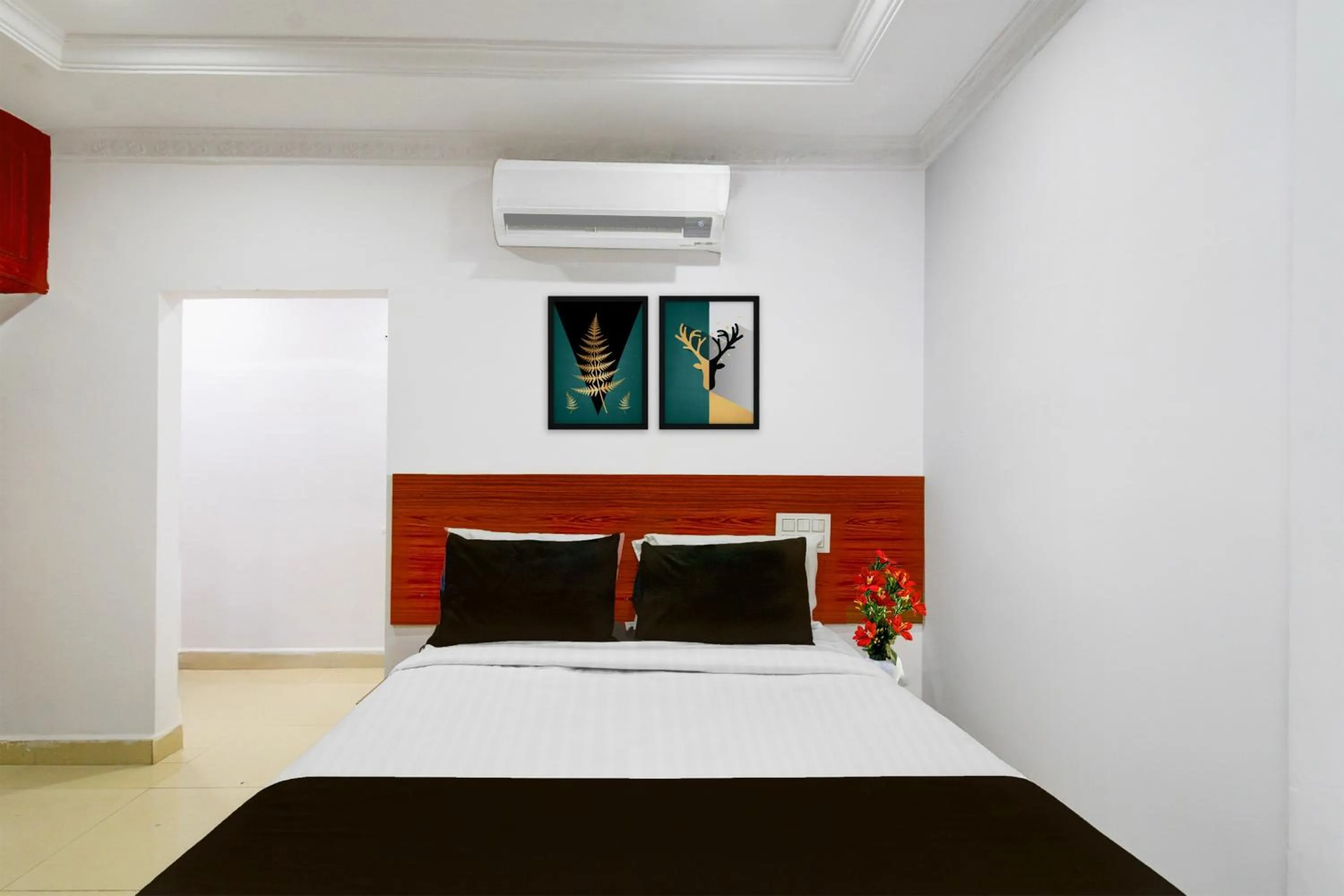 Bedroom, Bed in Collection O L.B Nagar Metro Station Formerly D N Groups