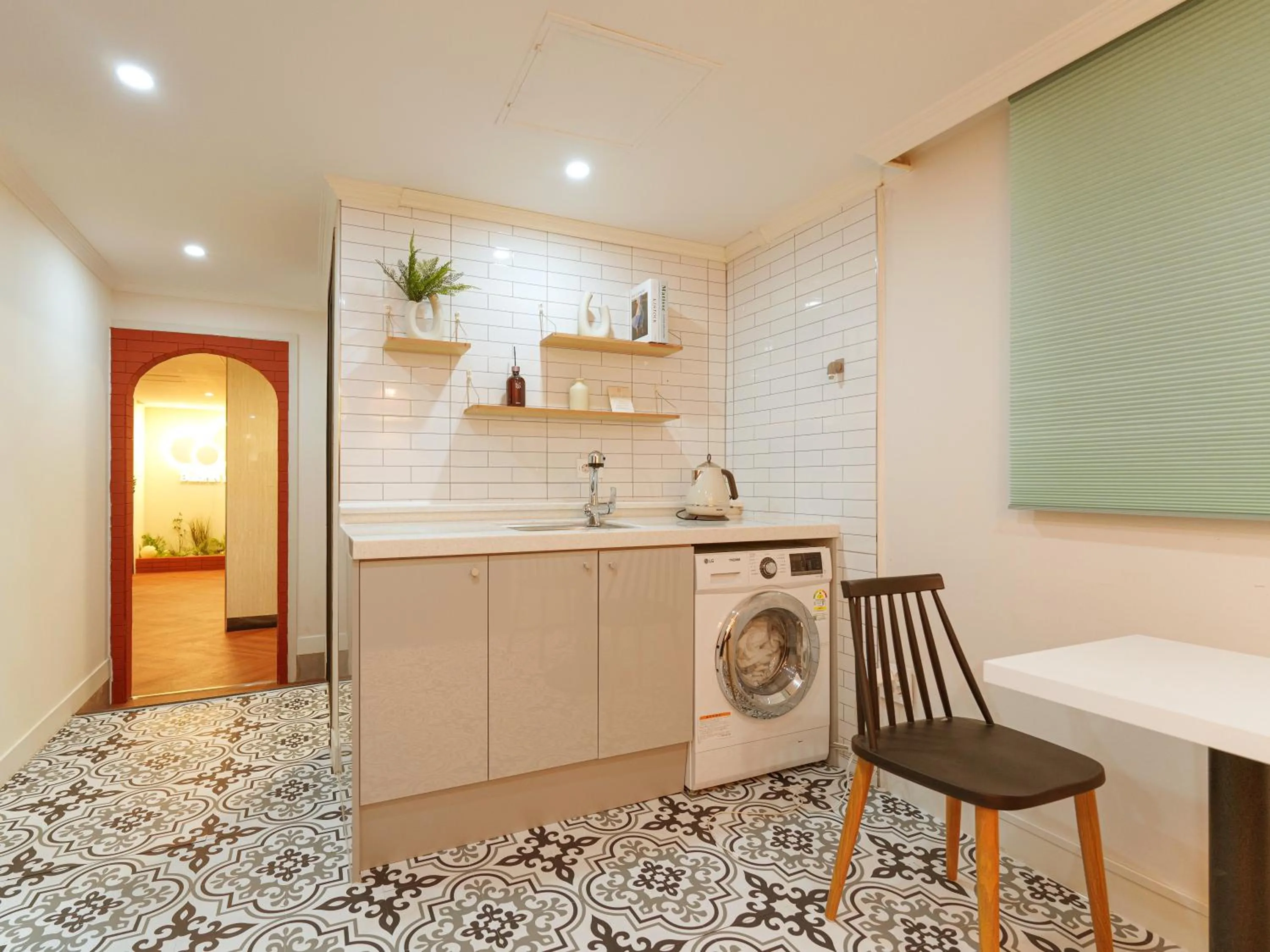 Kitchen or kitchenette in Busan NSTAY Hotel