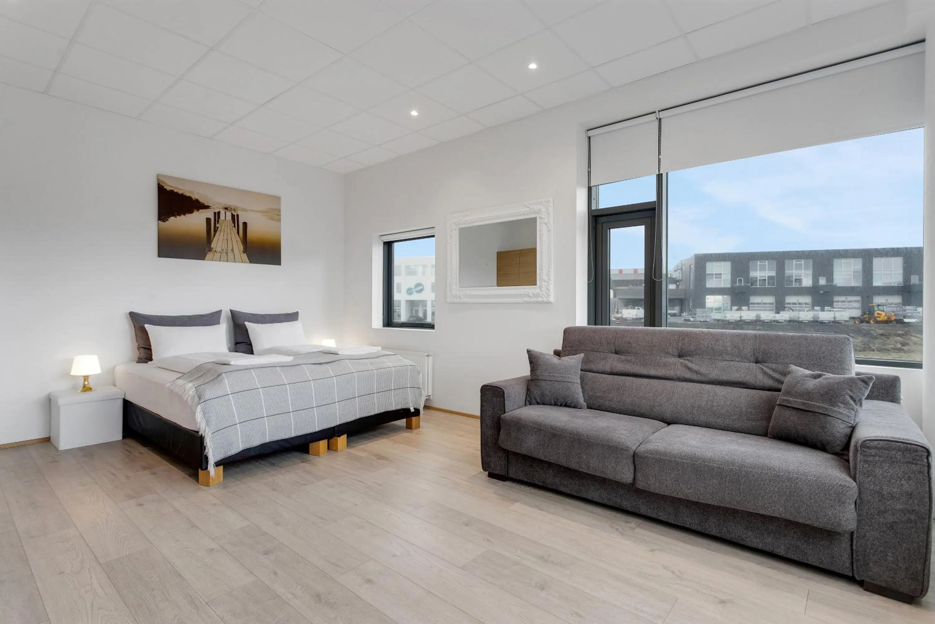 Bed in Blue Mountain Apartments by Heimaleiga