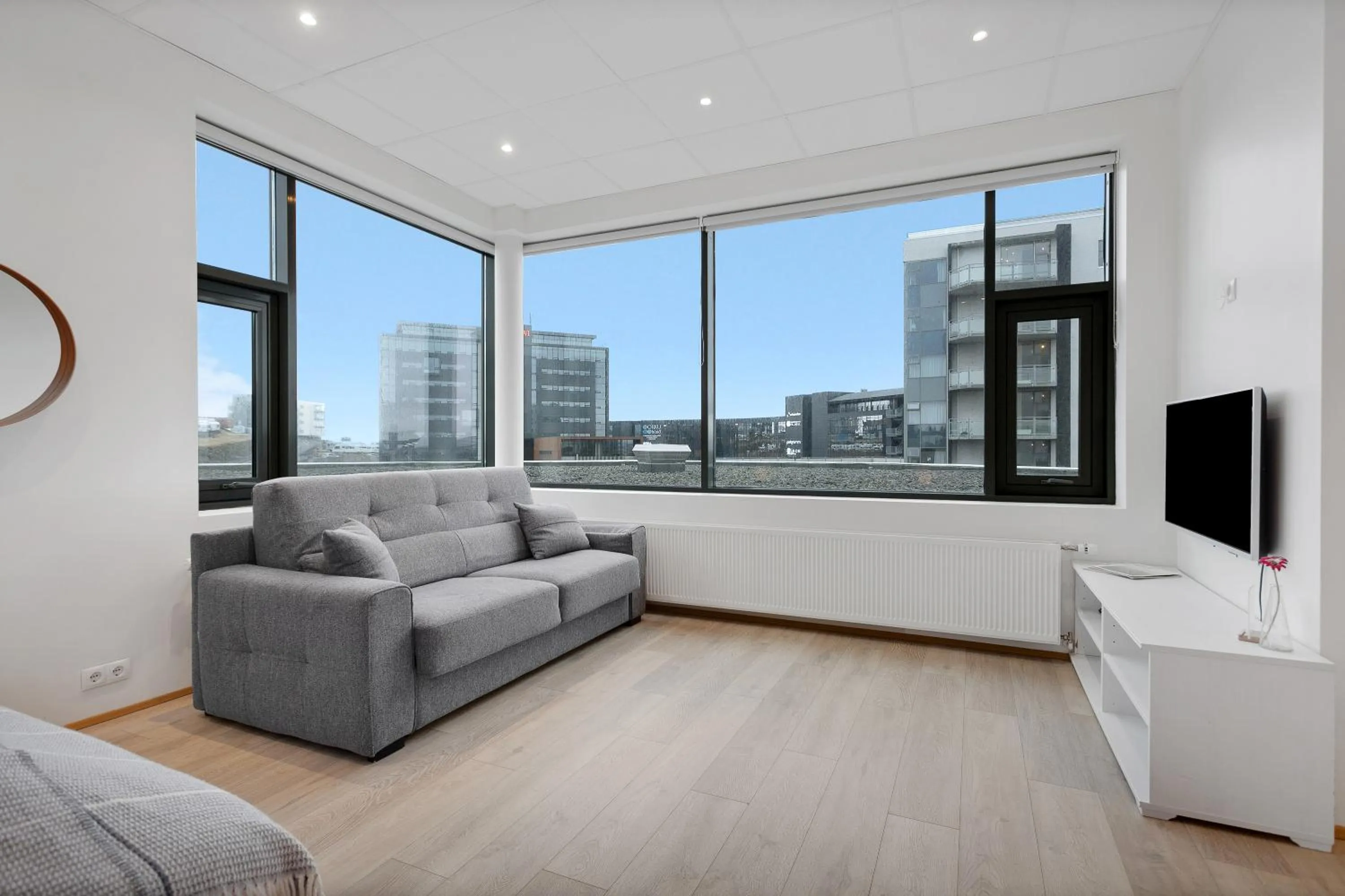 TV and multimedia in Blue Mountain Apartments by Heimaleiga