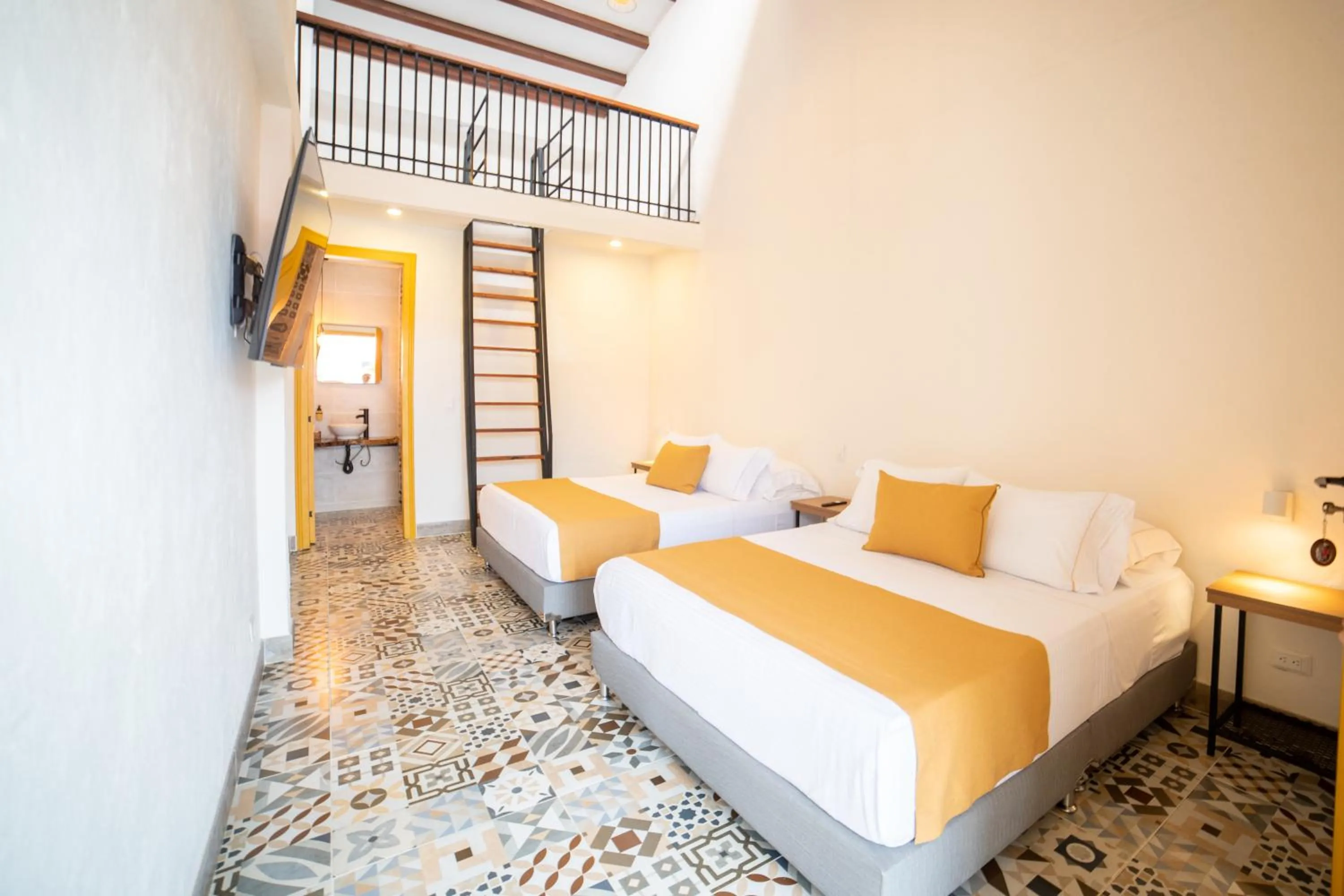 Bed in Casa Serafin Hotel