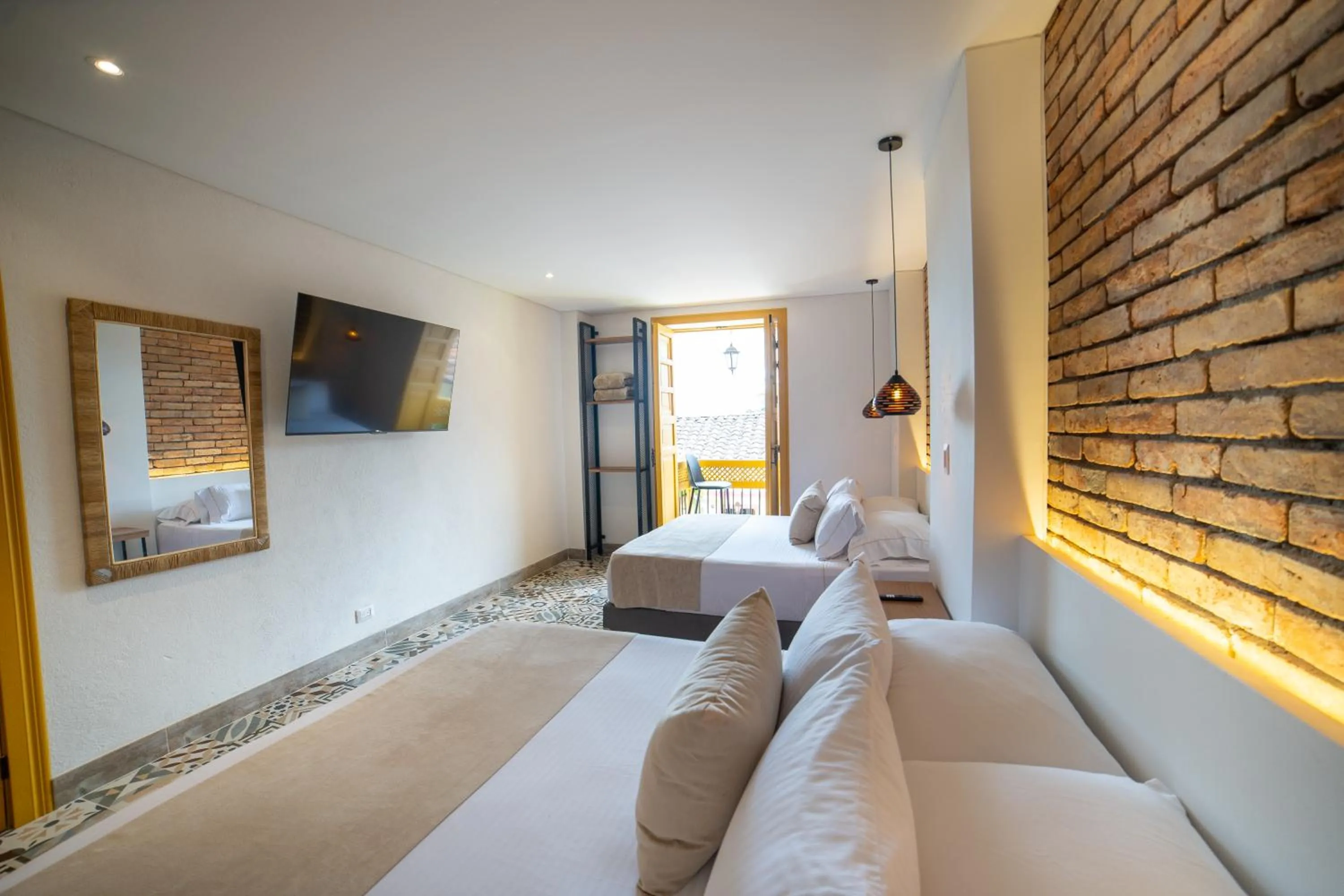 Bed in Casa Serafin Hotel