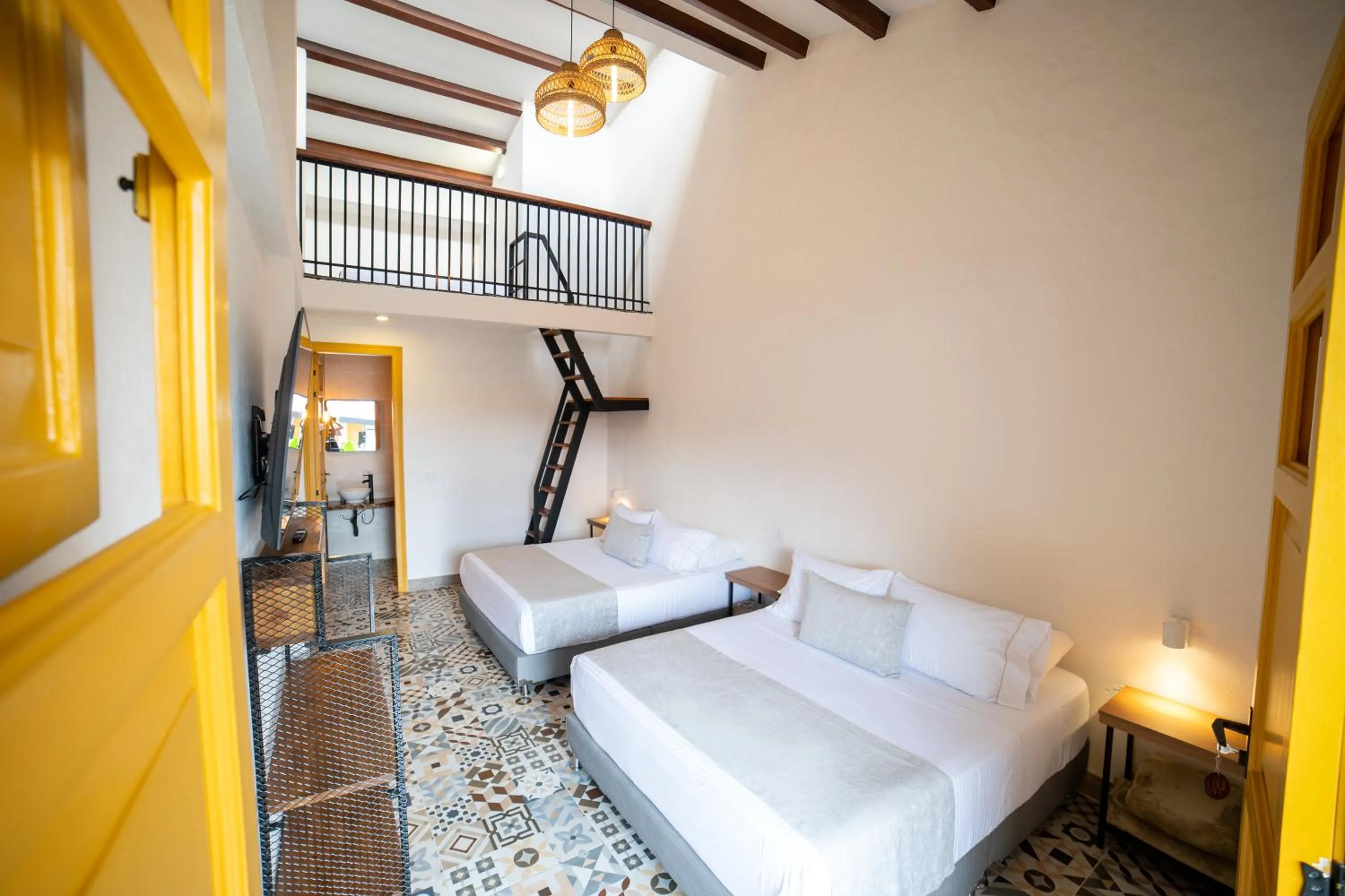 Bed in Casa Serafin Hotel
