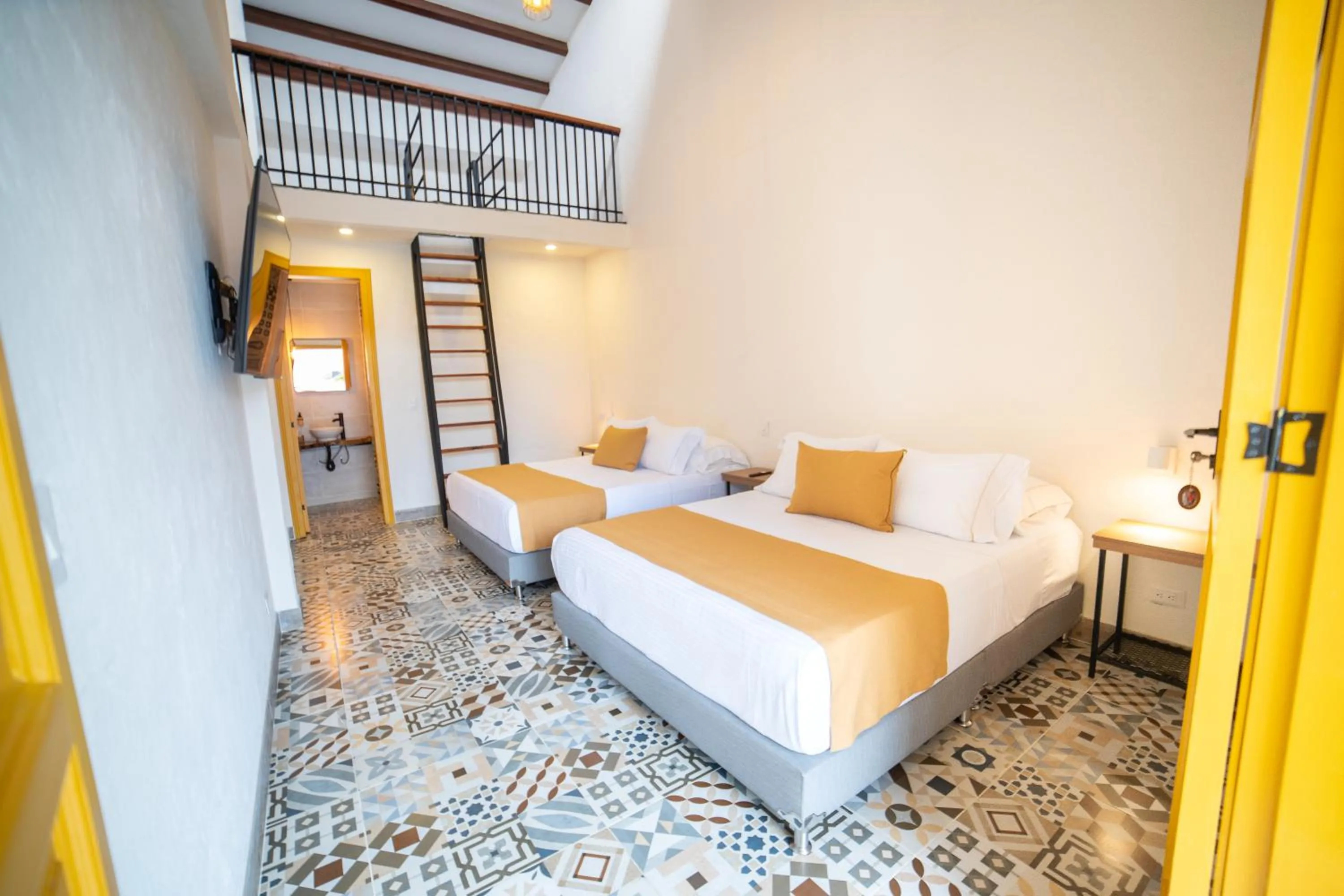 Bed in Casa Serafin Hotel
