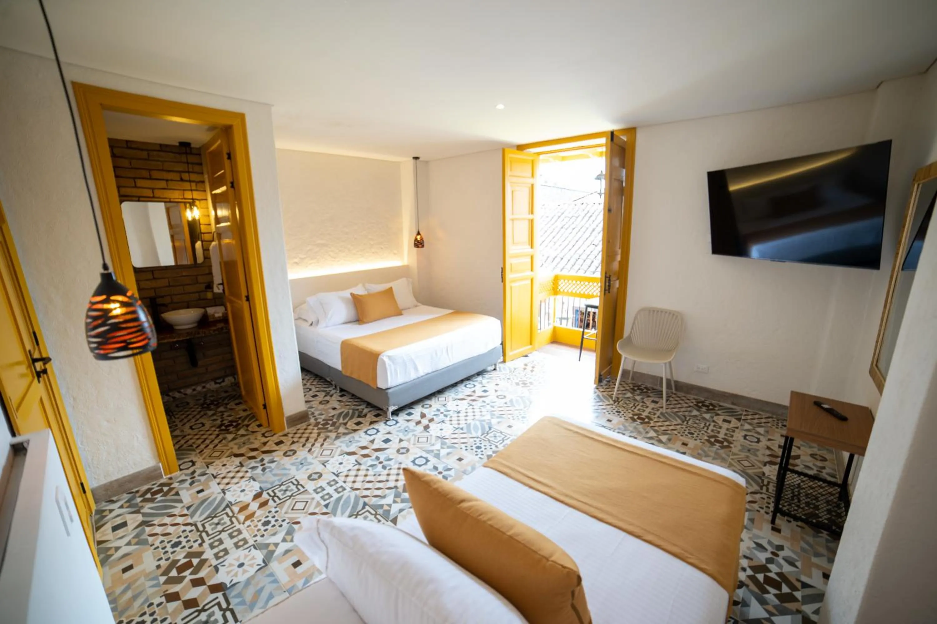 Bed in Casa Serafin Hotel