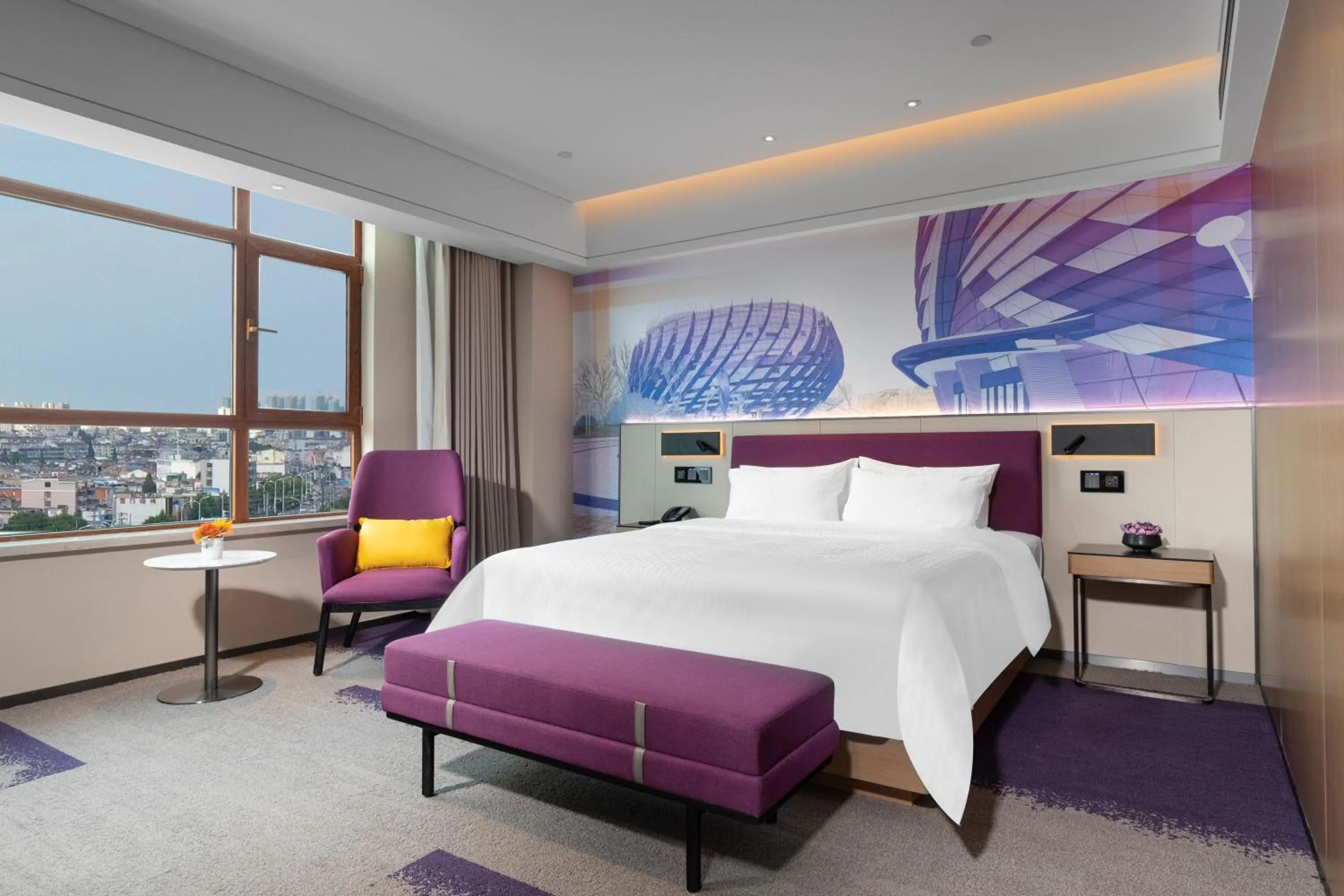 Bed in Hampton by Hilton Qingdao Jiaodong International Airport South