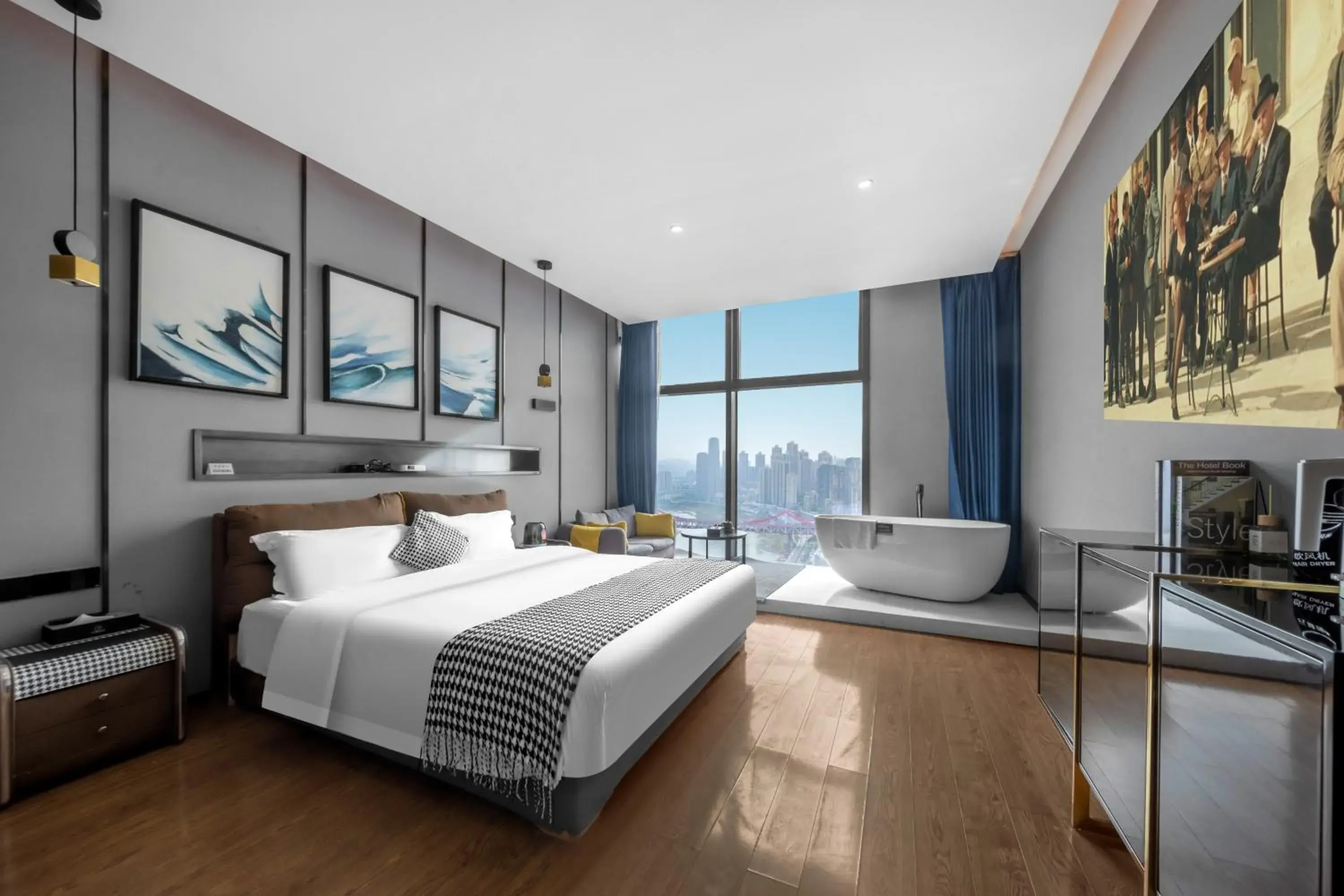 Bathtub River View King Room in Yunmu International Hotel Chongqing Beibin Road Branch Bathtub River View King Room in Yunmu International Hotel Chongqing Beibin Road Branch
