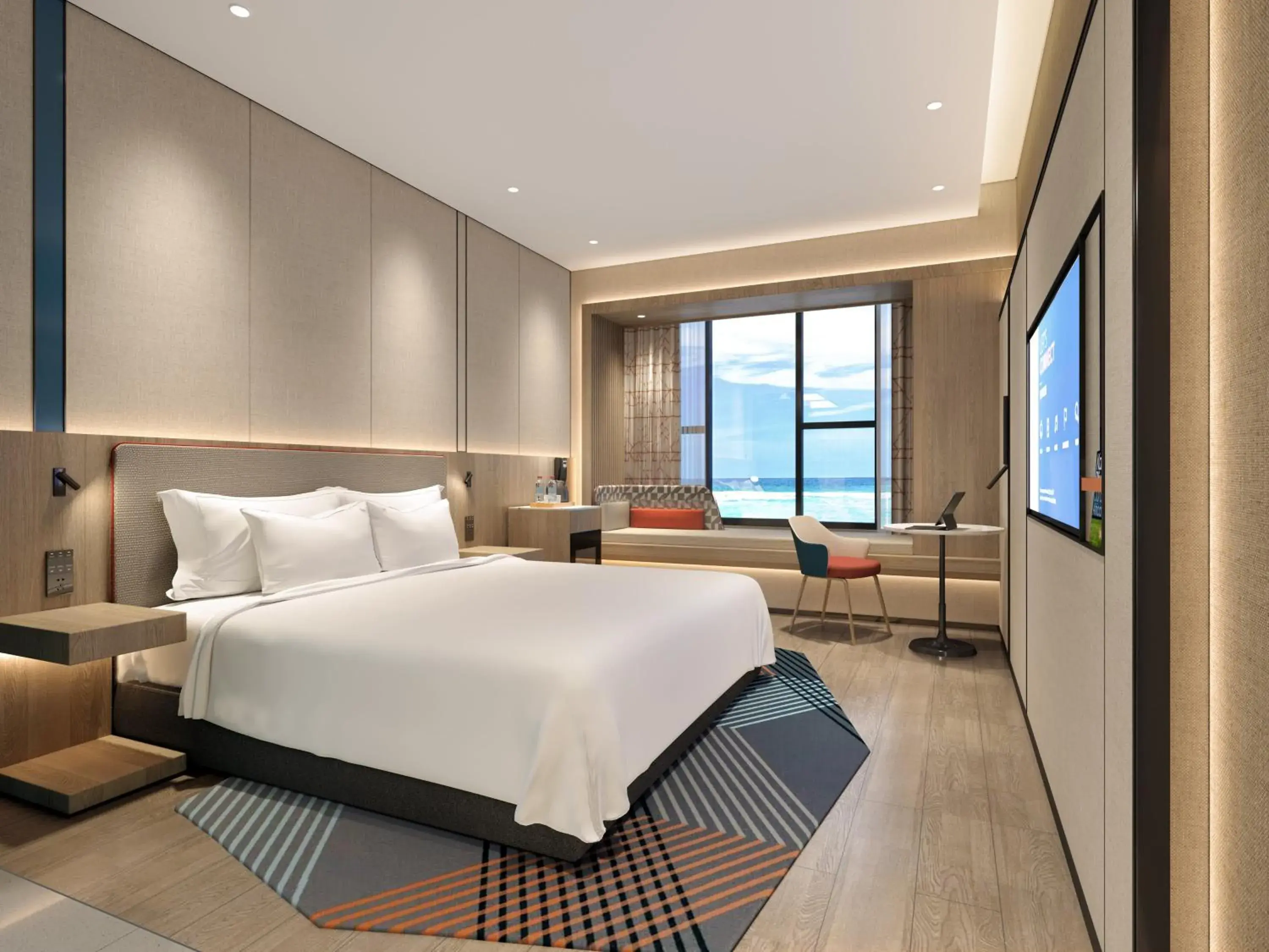 Photo of the whole room, Bed in Holiday Inn Express Zhanjiang Coast by IHG Photo of the whole room, Bed in Holiday Inn Express Zhanjiang Coast by IHG