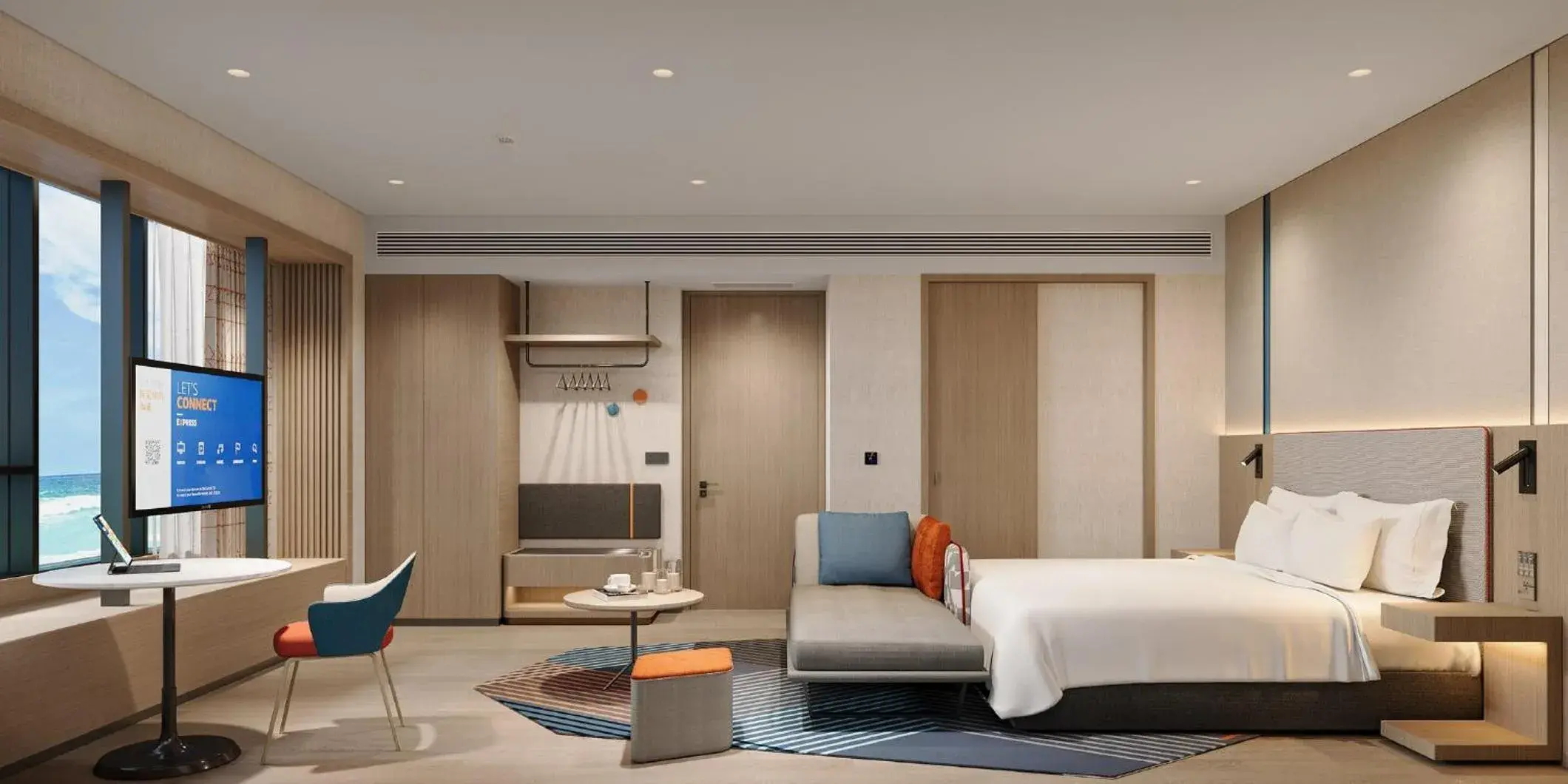 Photo of the whole room, Bed in Holiday Inn Express Zhanjiang Coast by IHG Photo of the whole room, Bed in Holiday Inn Express Zhanjiang Coast by IHG