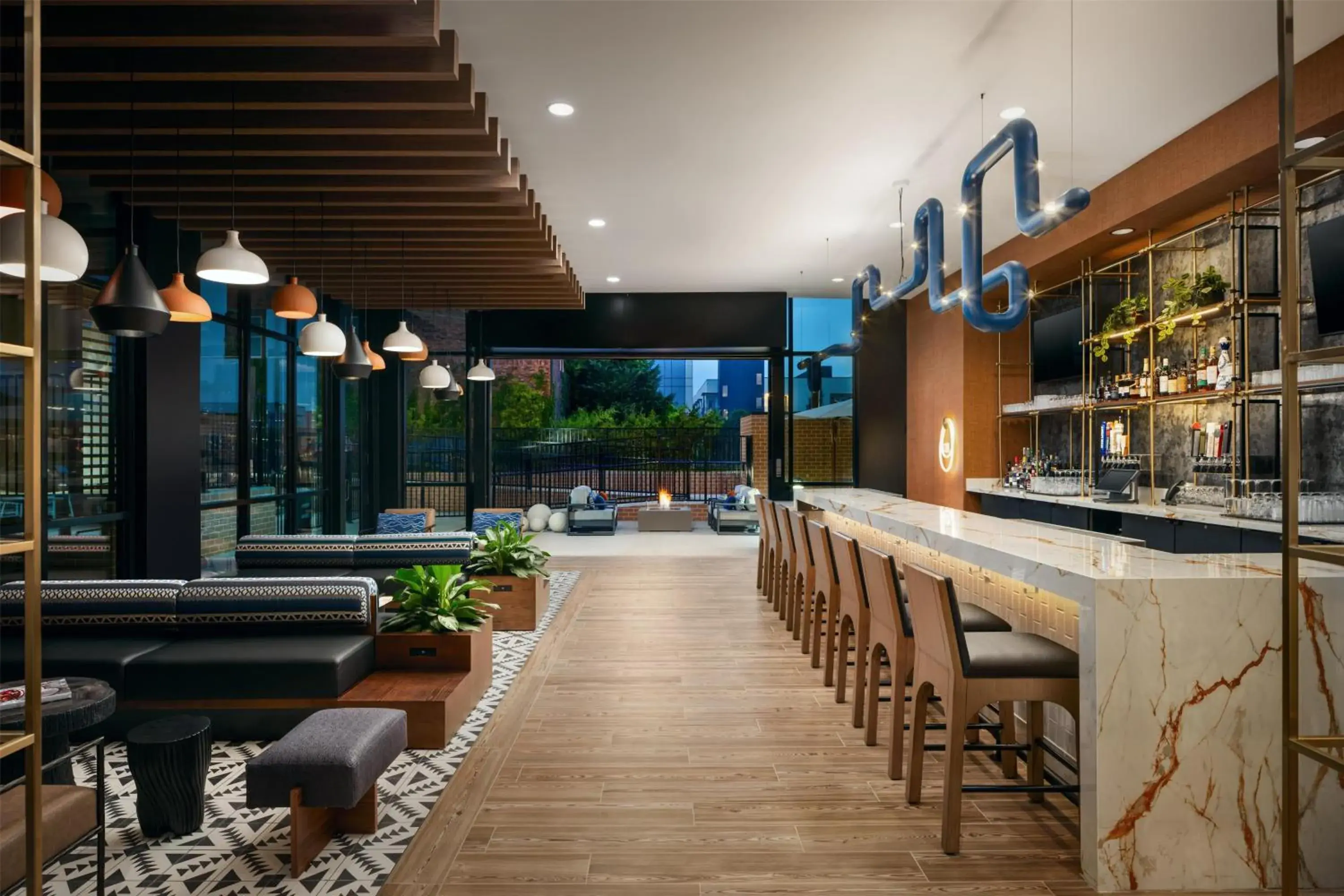 Lounge or bar in The Nobleman Fort Worth, Tapestry Collection By Hilton Lounge or bar in The Nobleman Fort Worth, Tapestry Collection By Hilton