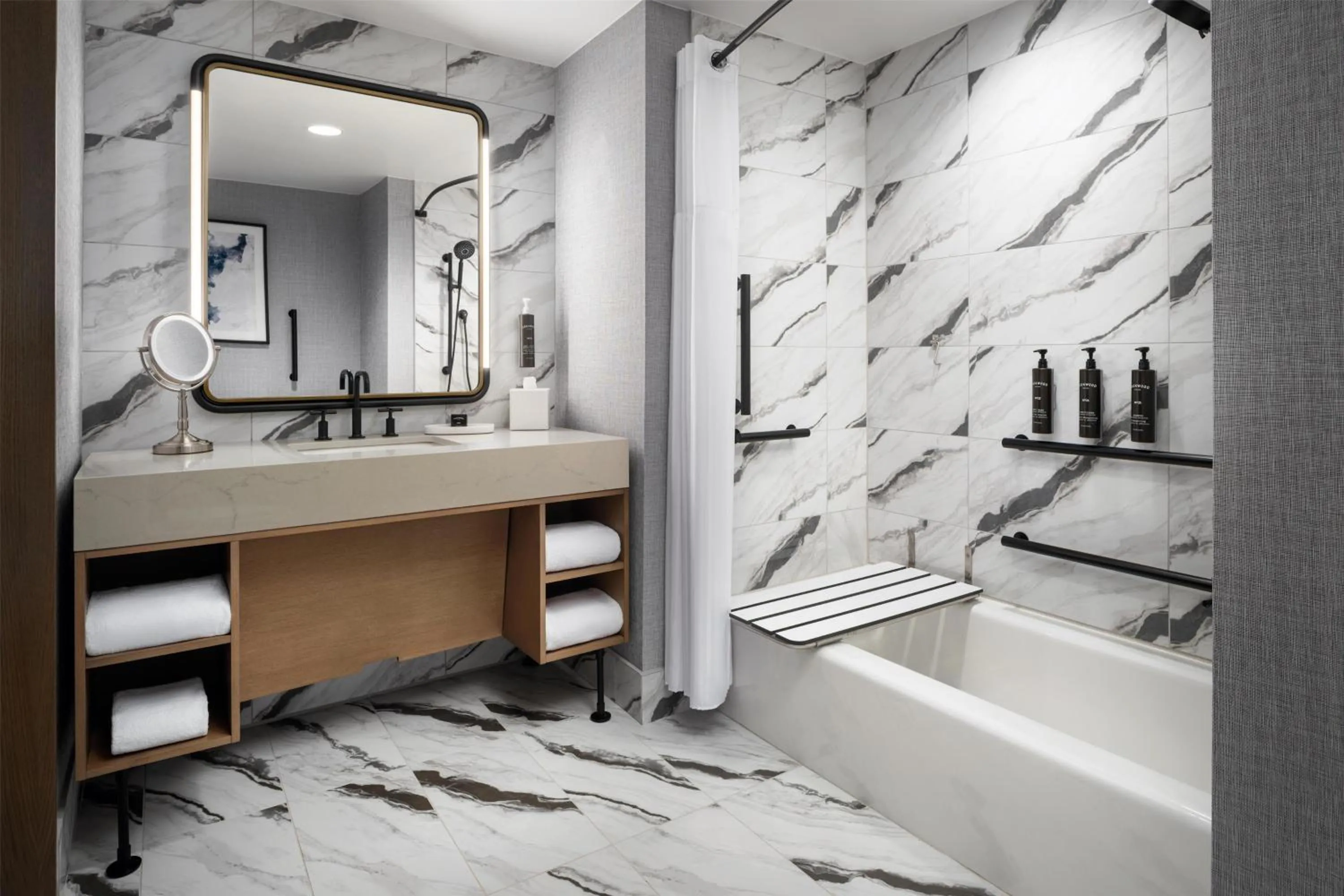 Bathroom in The Nobleman Fort Worth, Tapestry Collection By Hilton