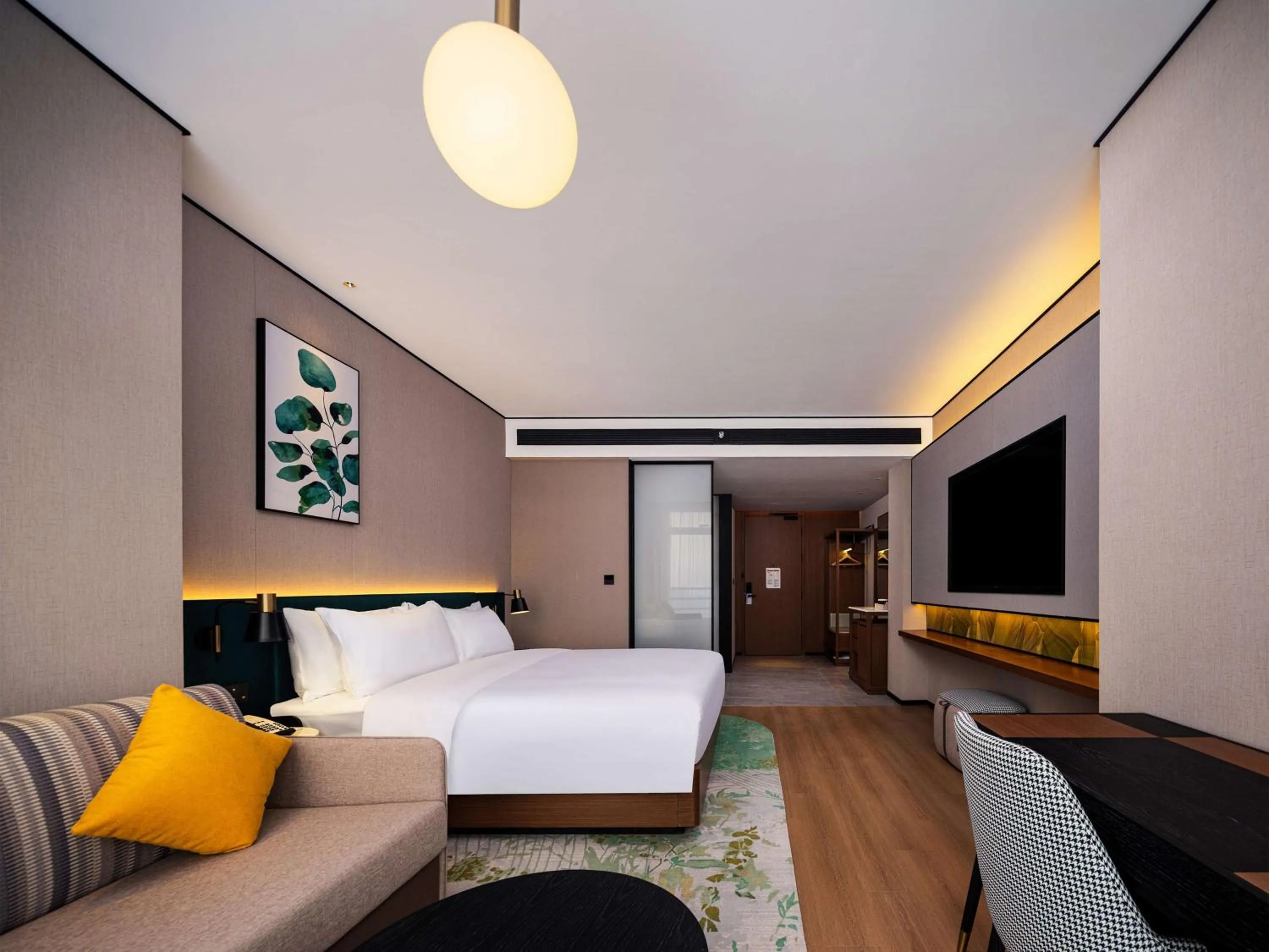 Living room, Bed in Hilton Garden Inn Hefei High-Tech Zone