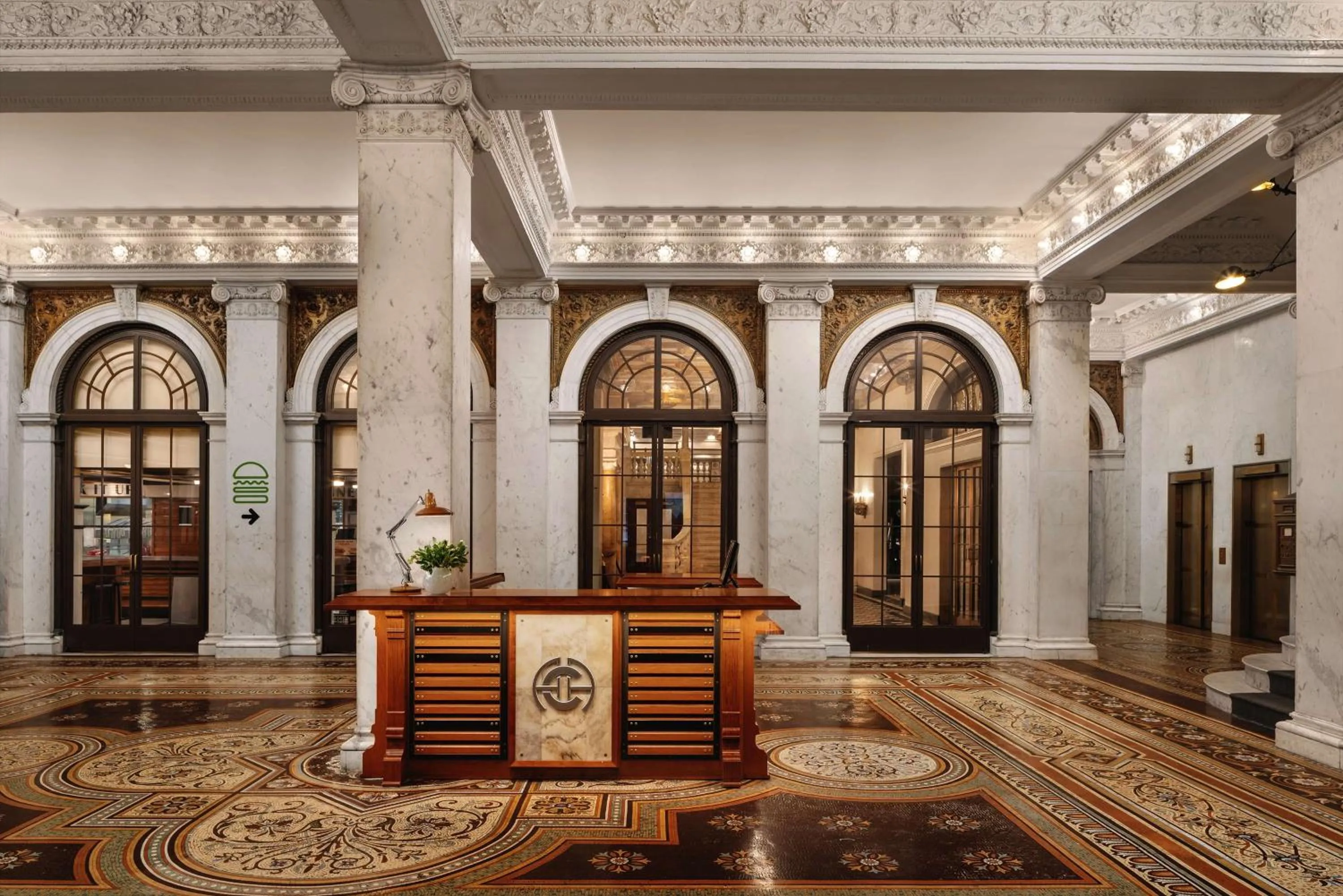 Lobby or reception in Chicago Athletic Association, part of Hyatt