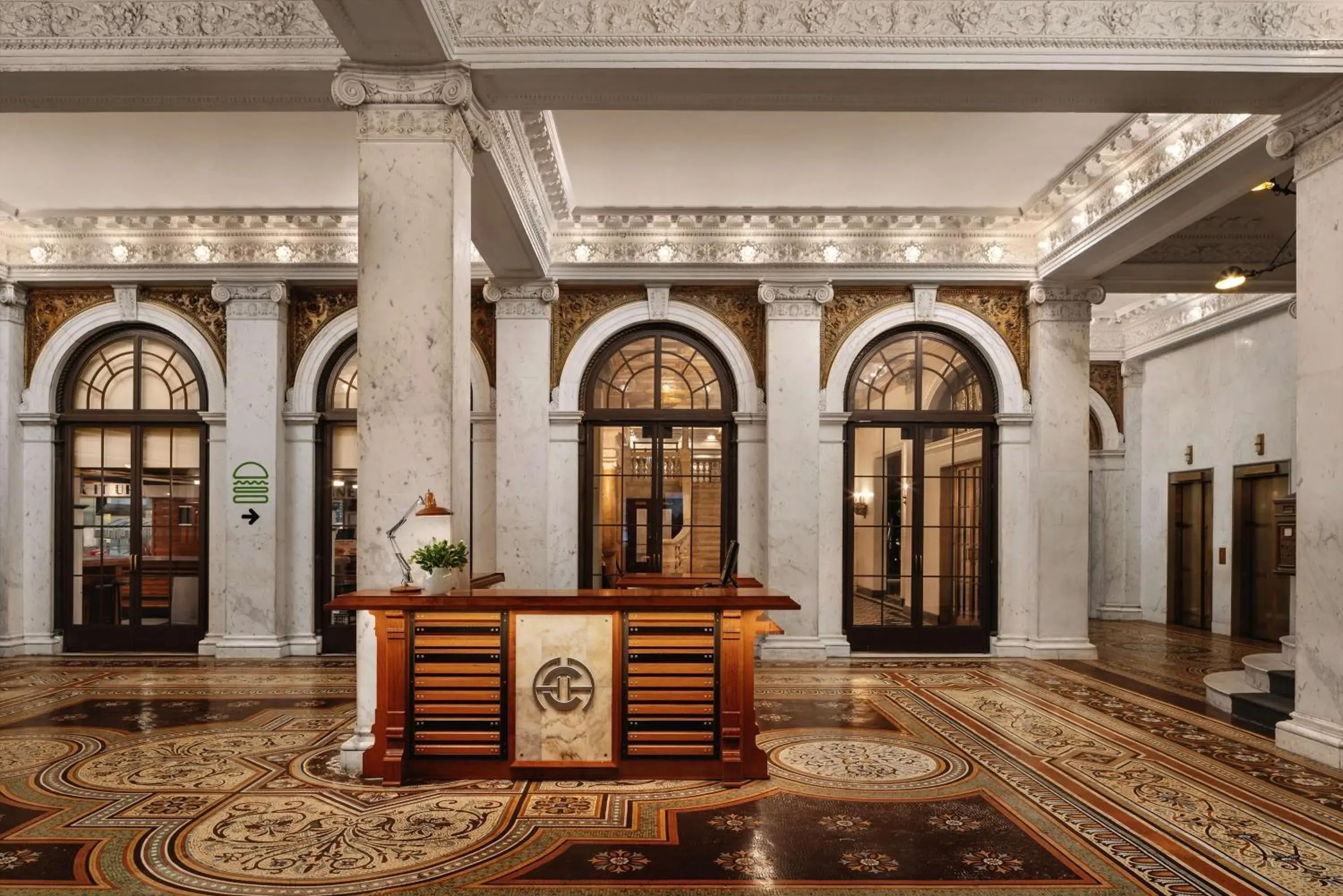 Lobby or reception in Chicago Athletic Association, part of Hyatt Lobby or reception in Chicago Athletic Association, part of Hyatt