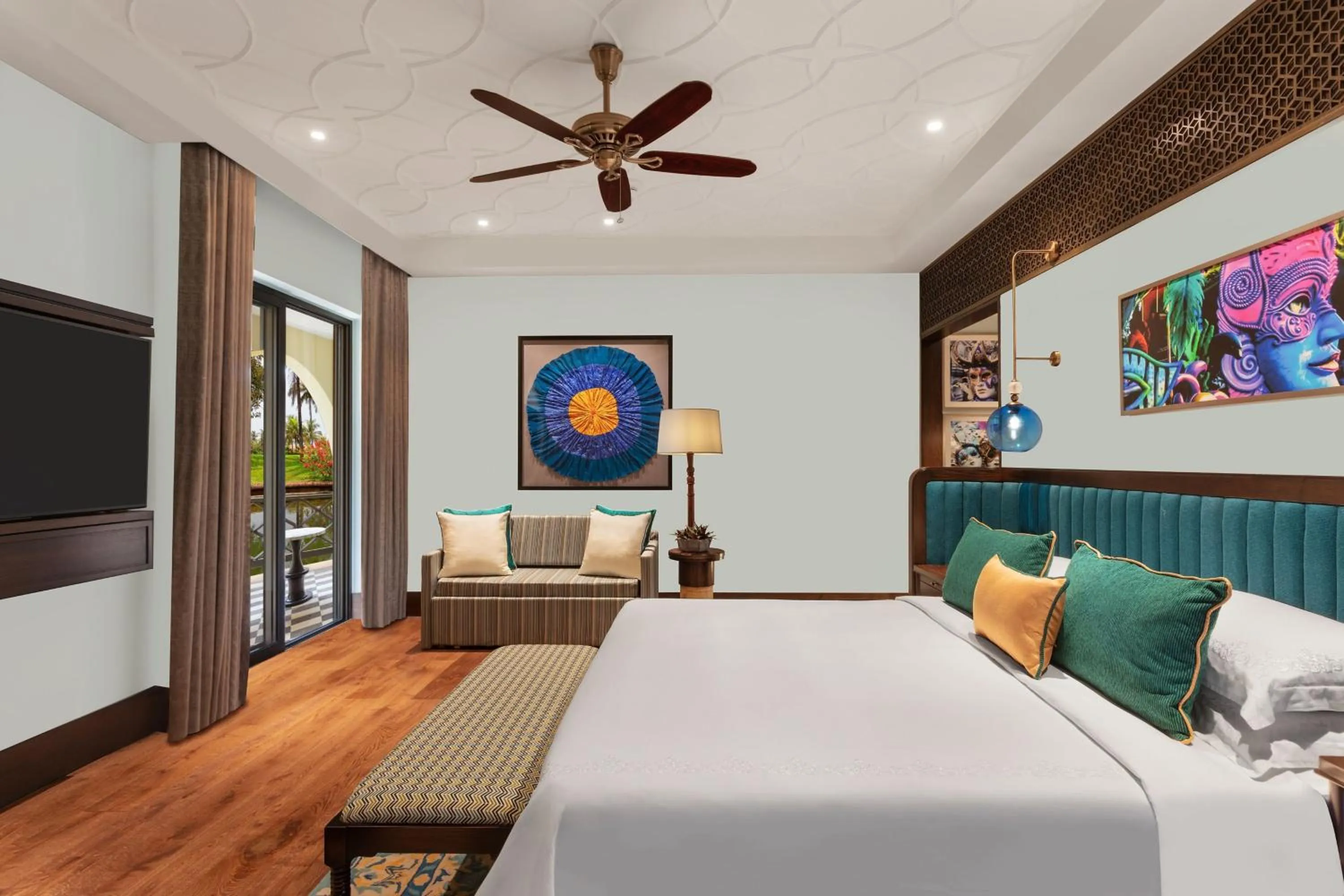 Bedroom, Bed in ITC Grand Goa, a Luxury Collection Resort & Spa, Goa