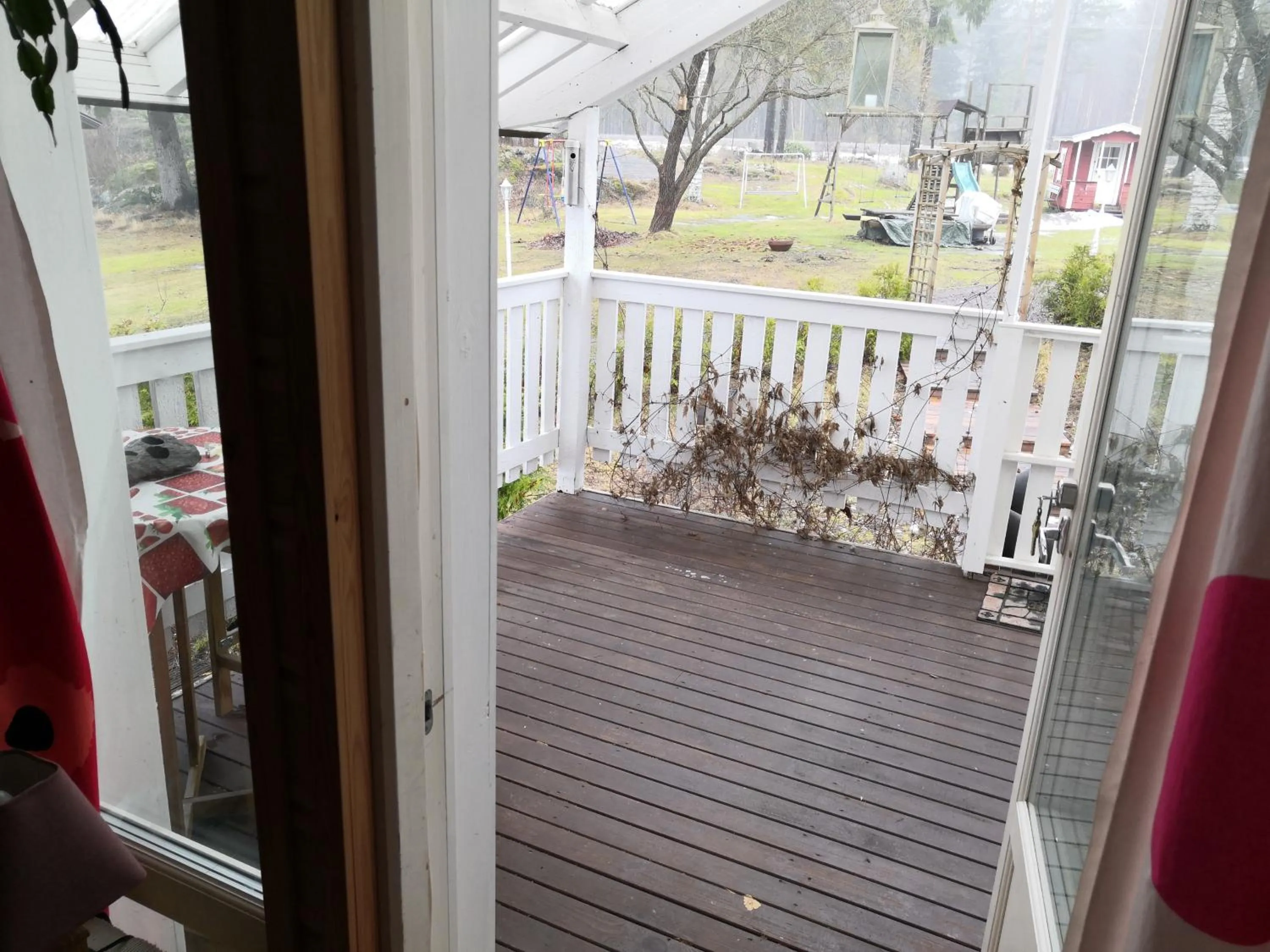 Balcony/Terrace in Hostel Mansikka