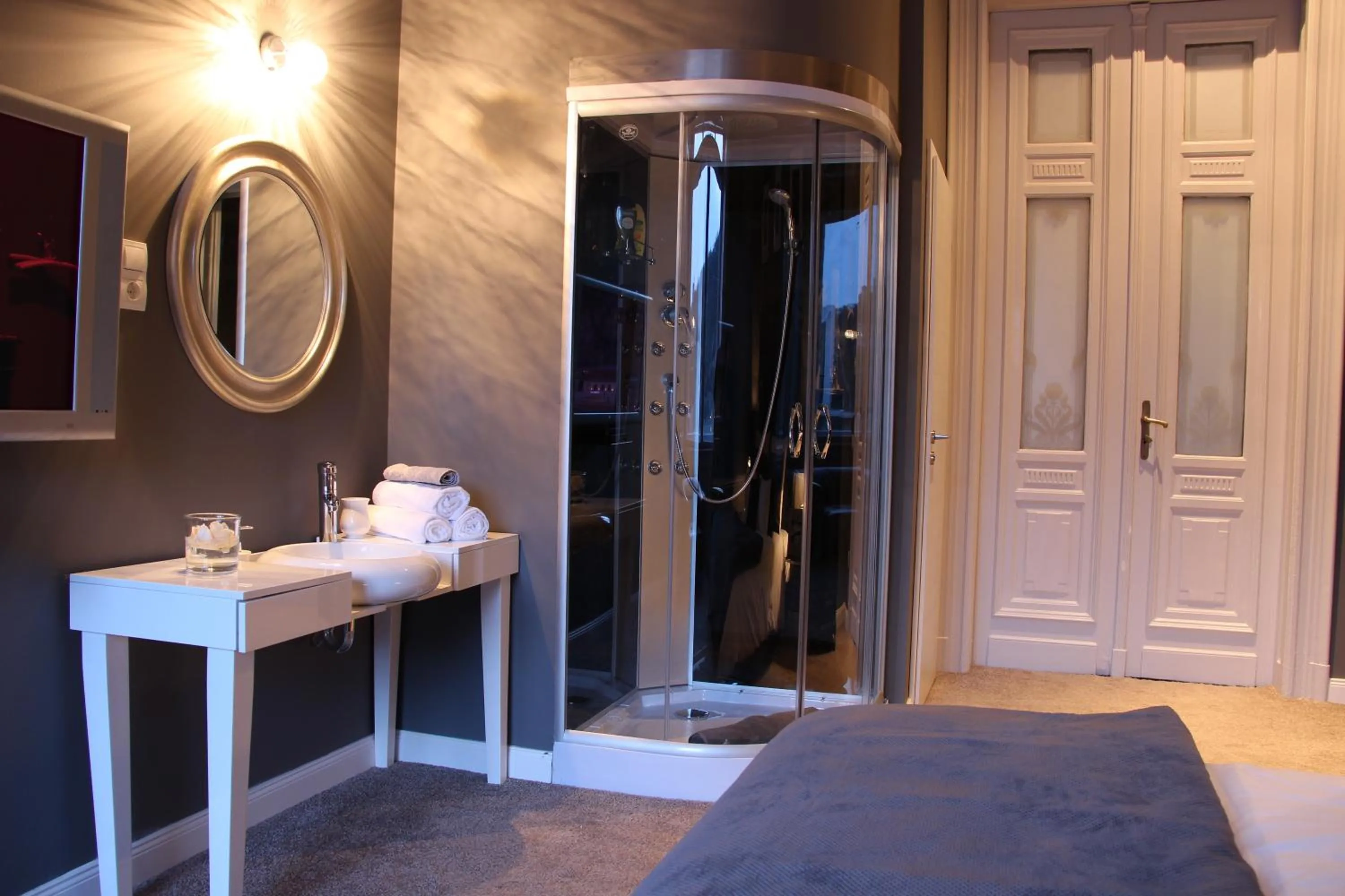 Shower, Bed in Balance Home