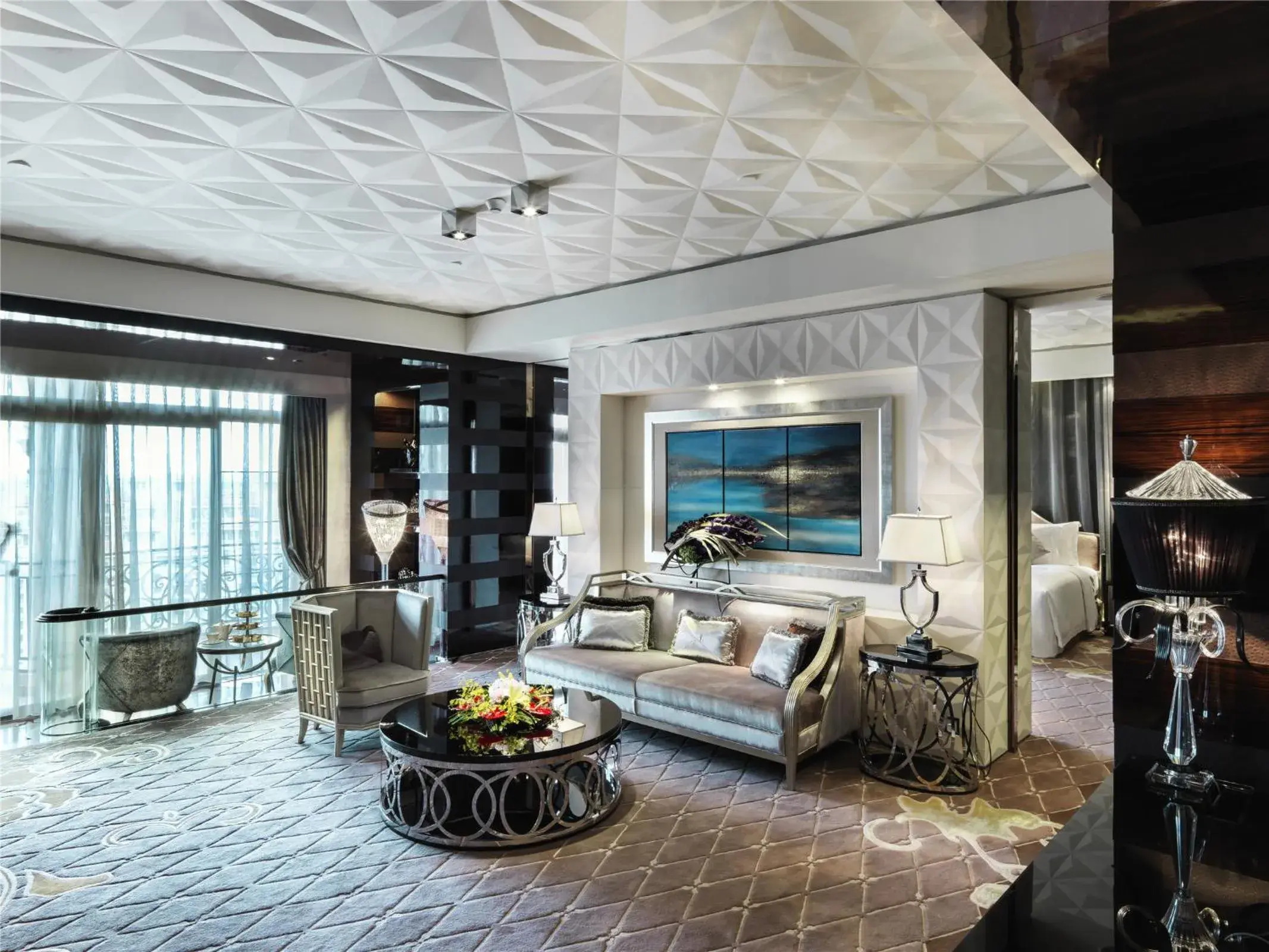 Seating area, Bed in Chateau Star River Shanghai Minhang Seating area, Bed in Chateau Star River Shanghai Minhang