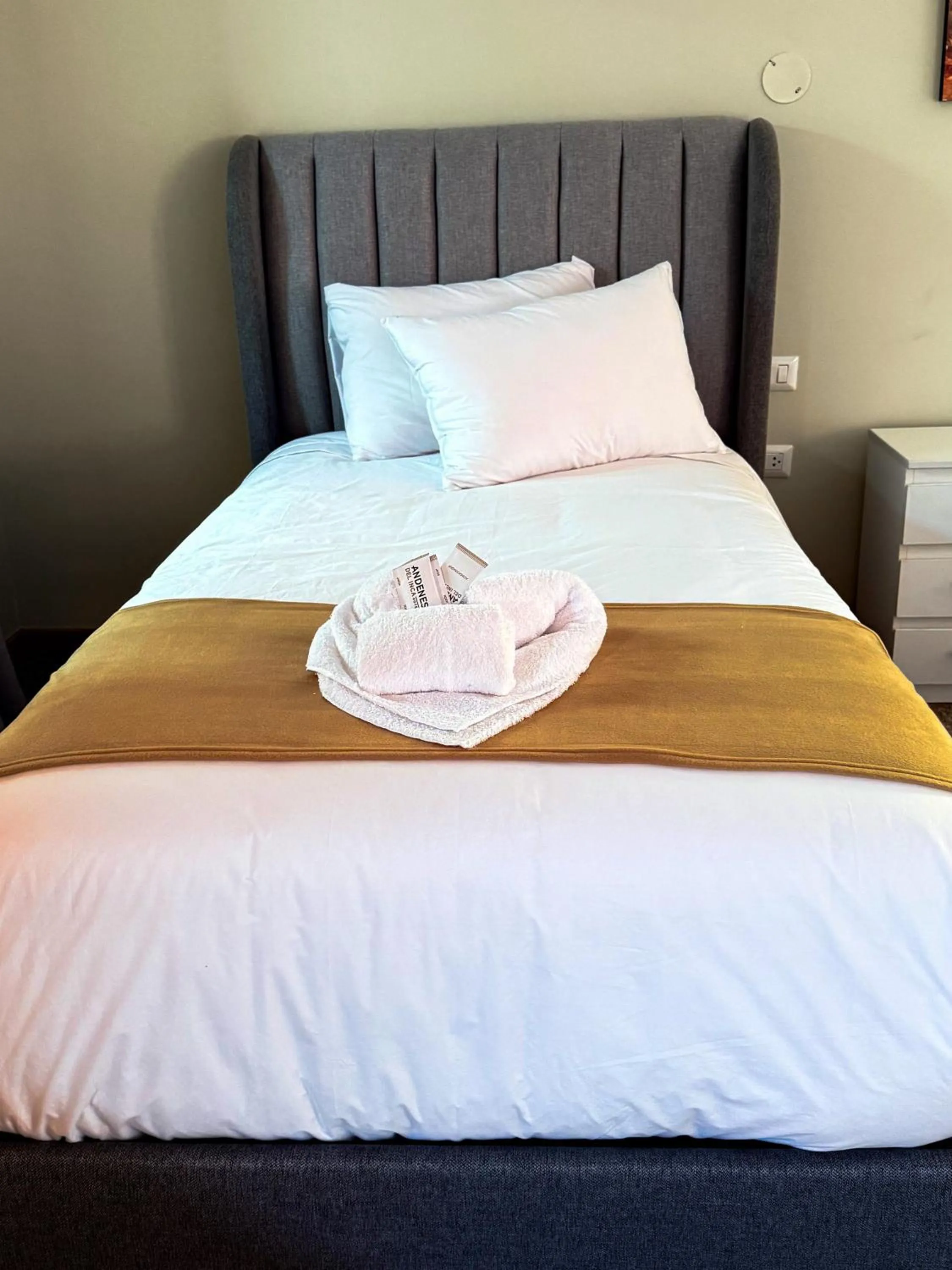 Bed in Andenes del Inca Hotel
