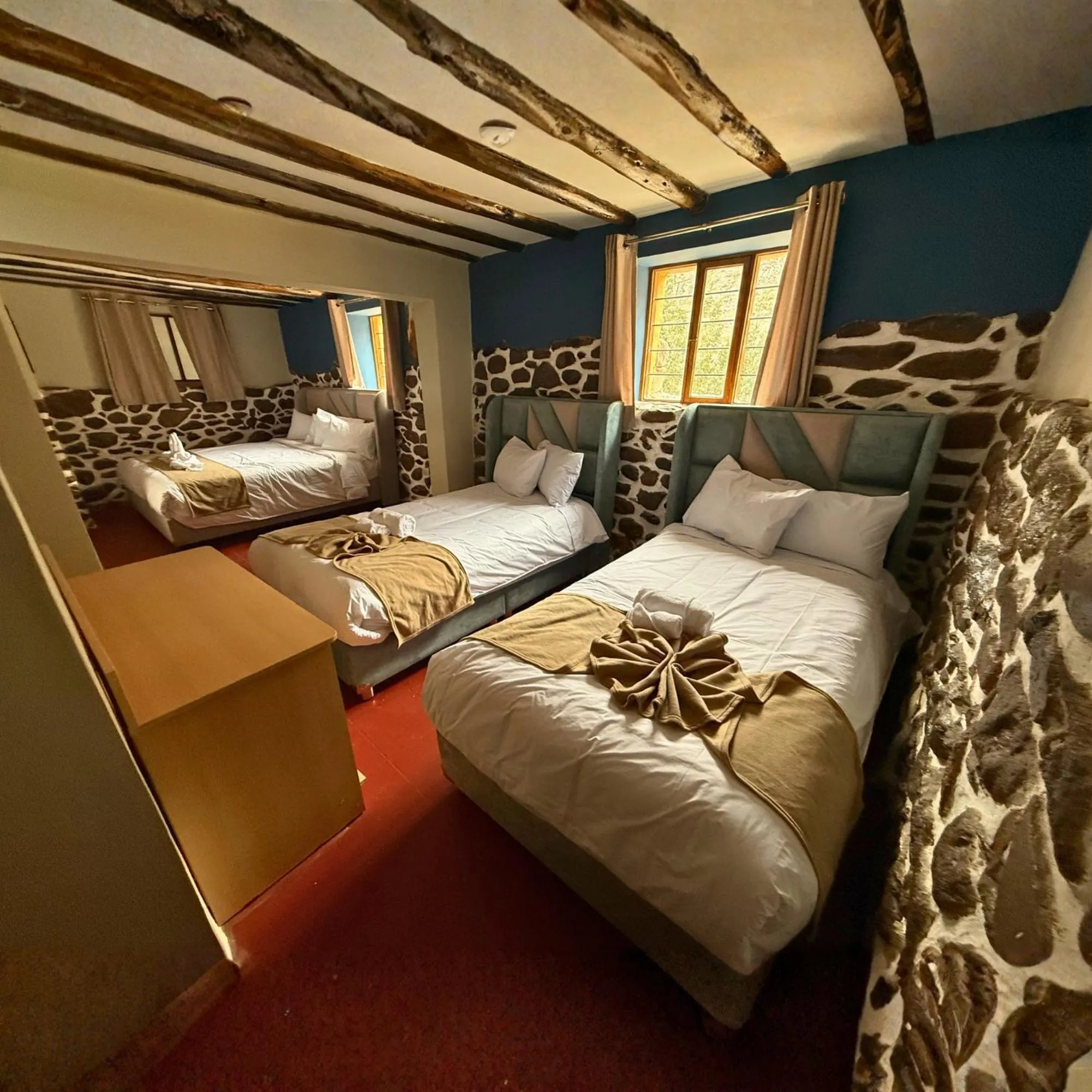 Bed in Andenes del Inca Hotel