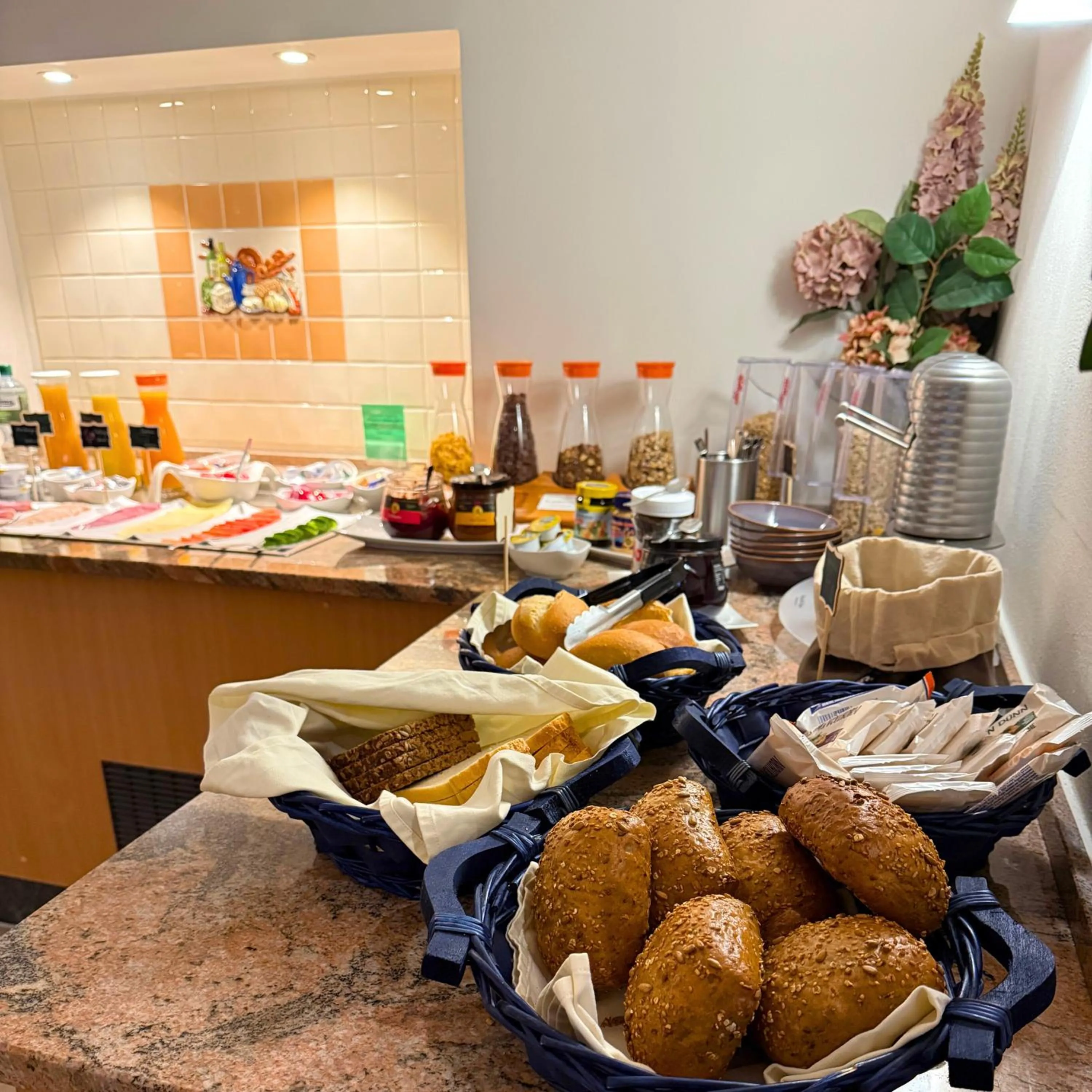 Breakfast in Colourful Hotel