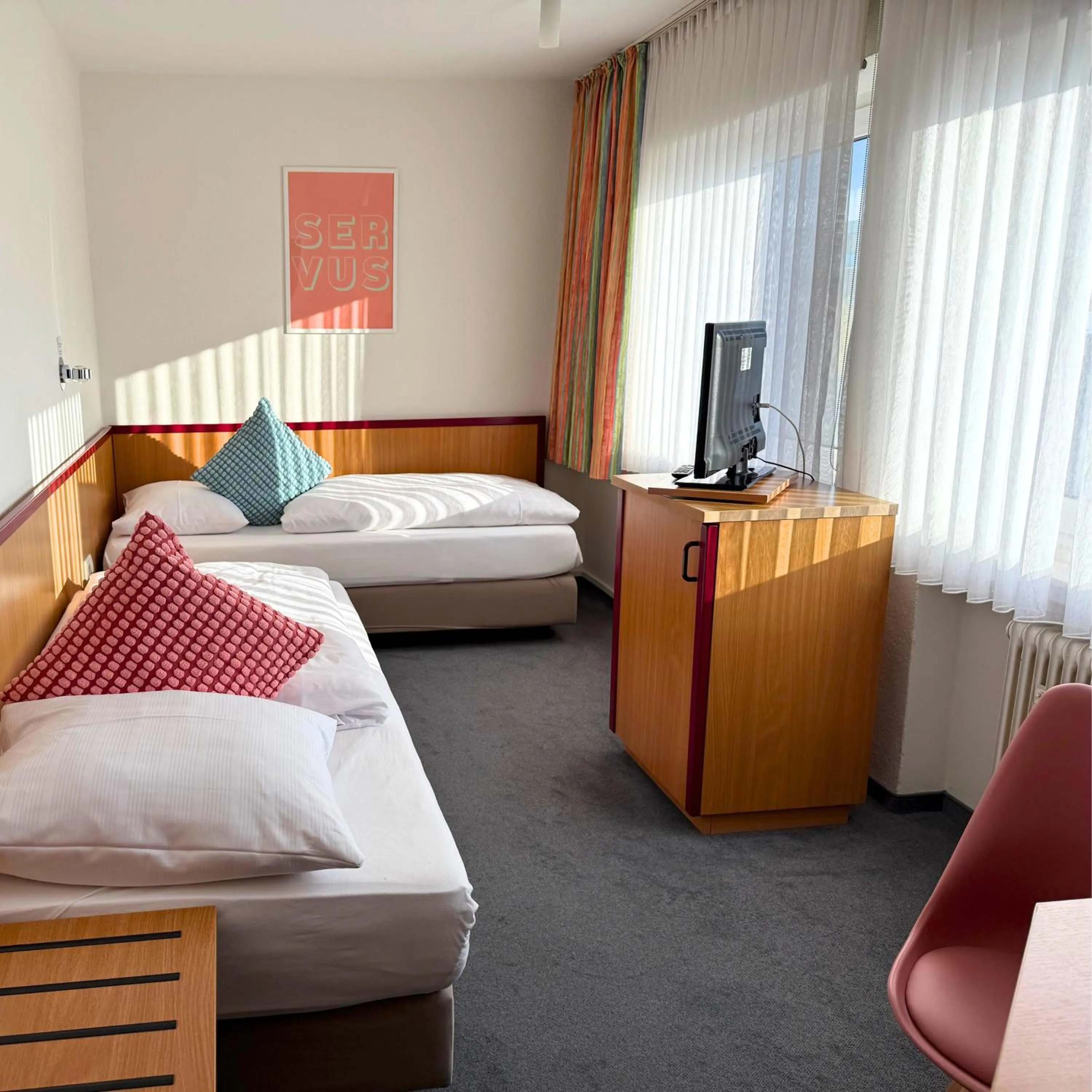 Photo of the whole room, Bed in Colourful Hotel