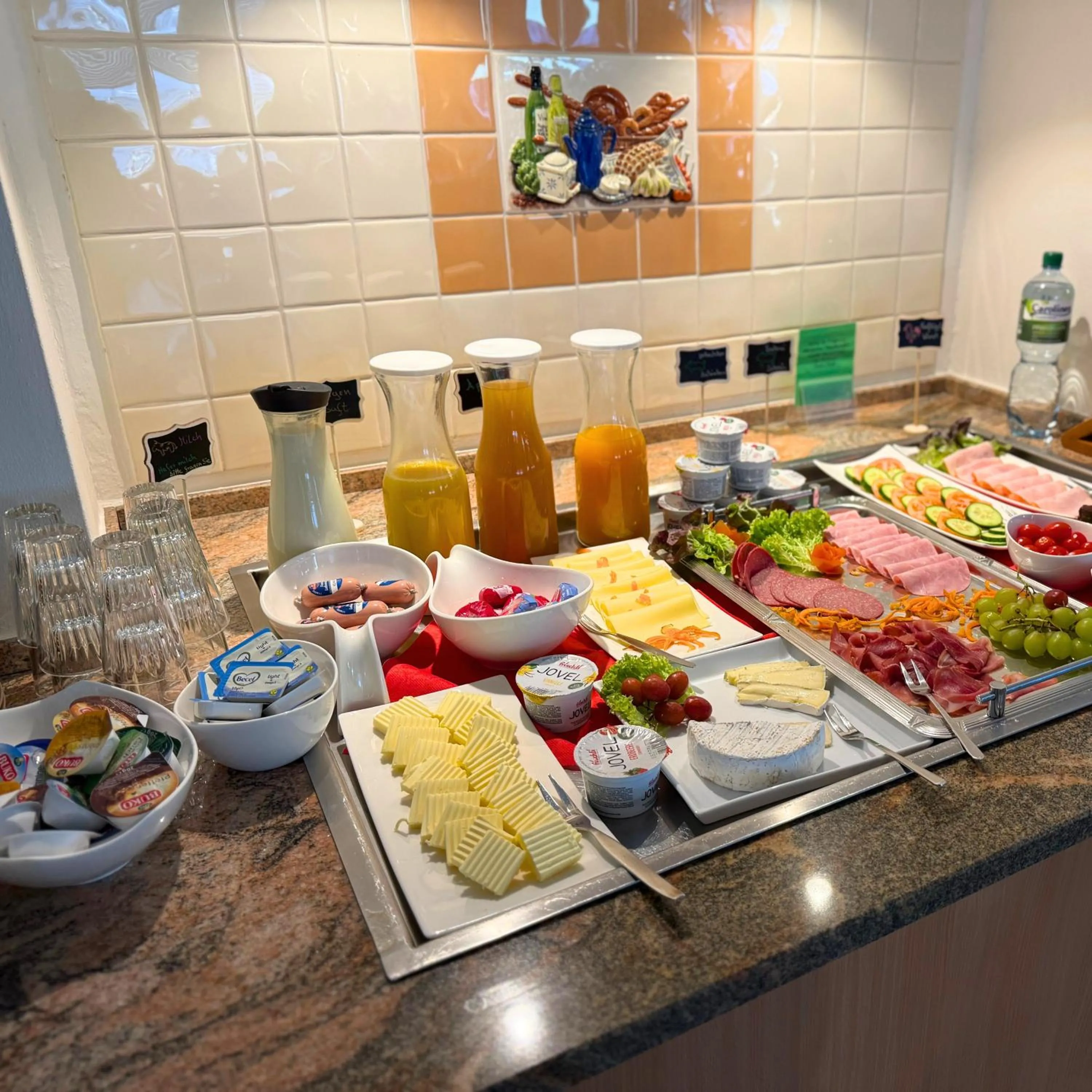 Breakfast in Colourful Hotel