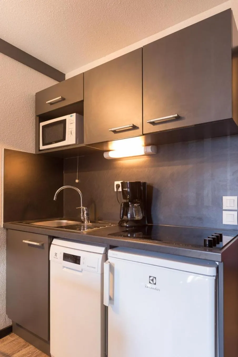 Kitchen or kitchenette in Vacanceole - Résidence Andromede