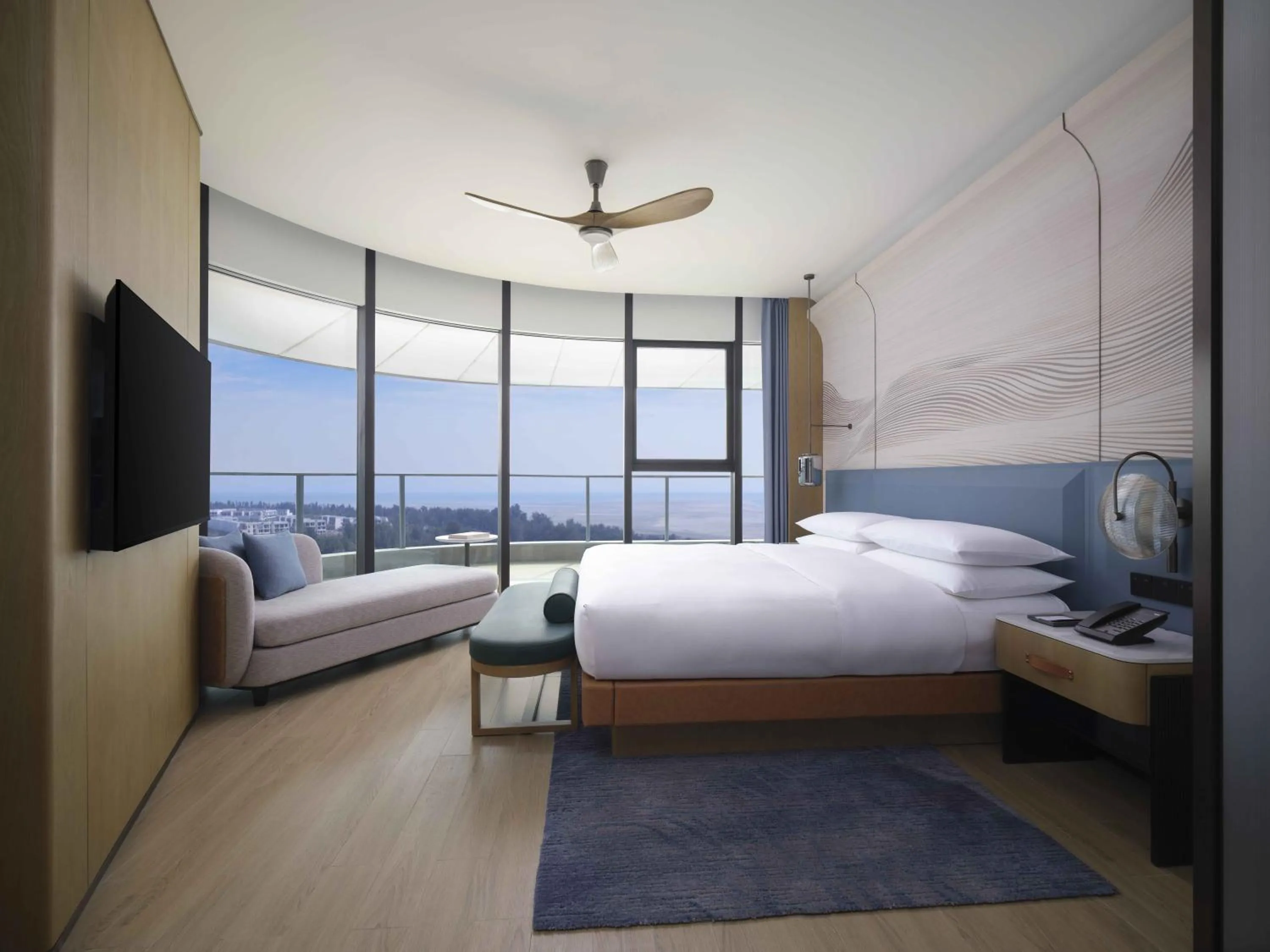 Bedroom, Bed in Beihai Marriott Resort
