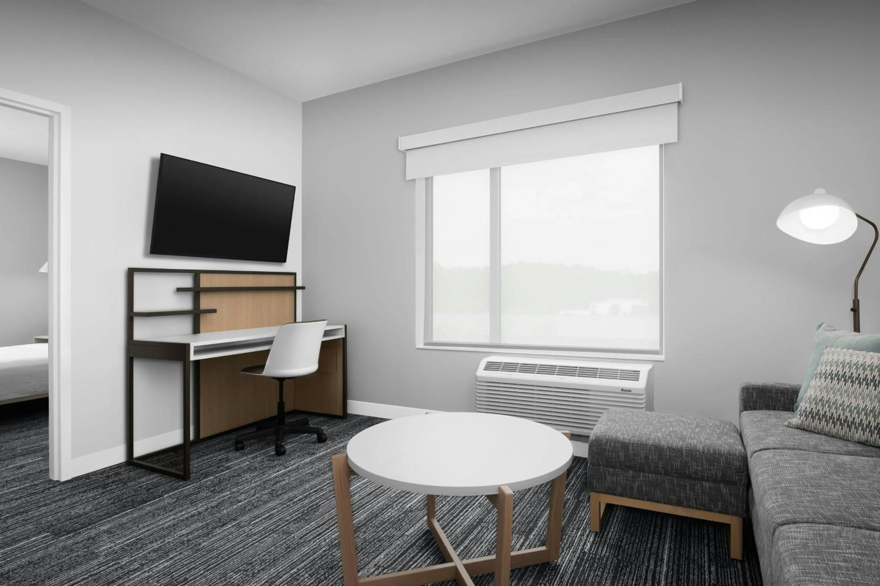 Living room, Bed in TownePlace Suites By Marriott Lake City