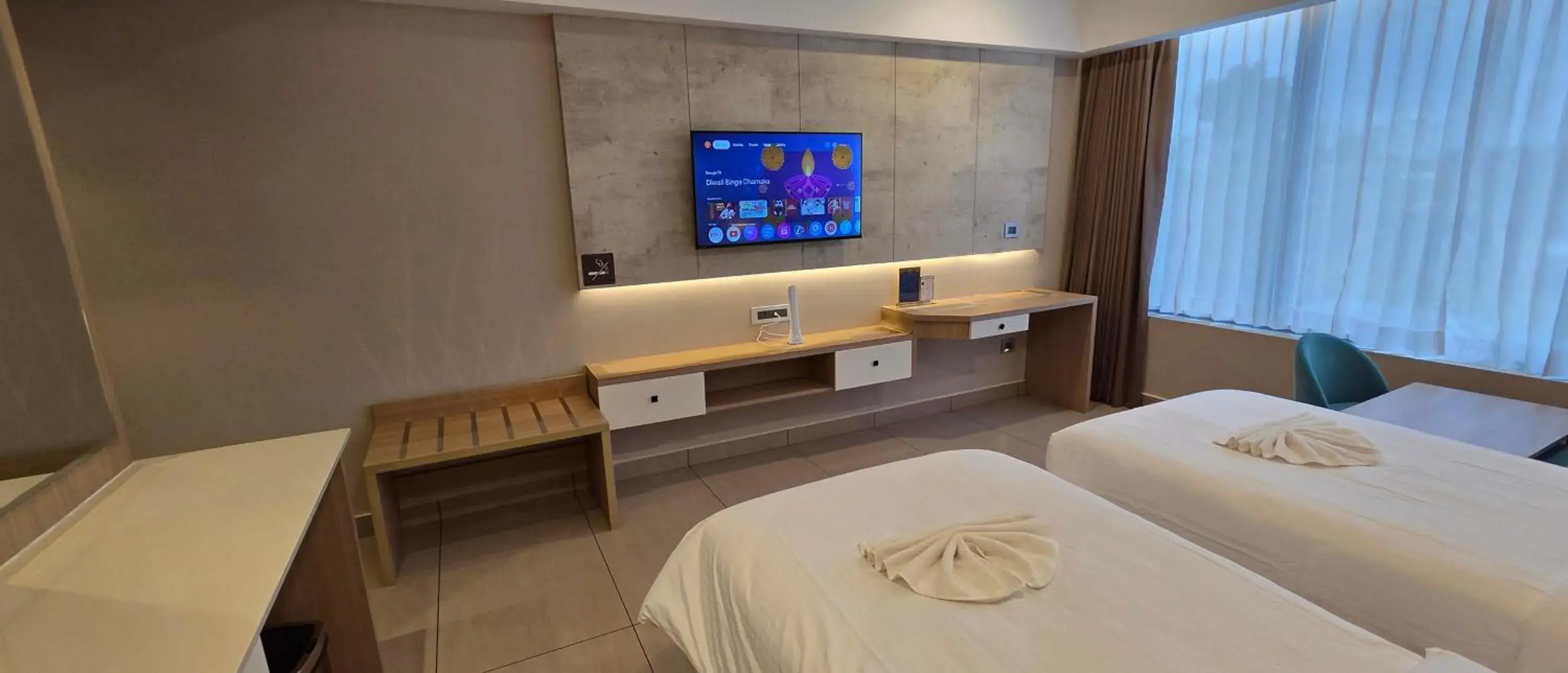 Deluxe Twin Room - single occupancy in MoonBasa Boutique Hotel and Spa Infopark , Kakkanad Deluxe Twin Room - single occupancy in MoonBasa Boutique Hotel and Spa Infopark , Kakkanad