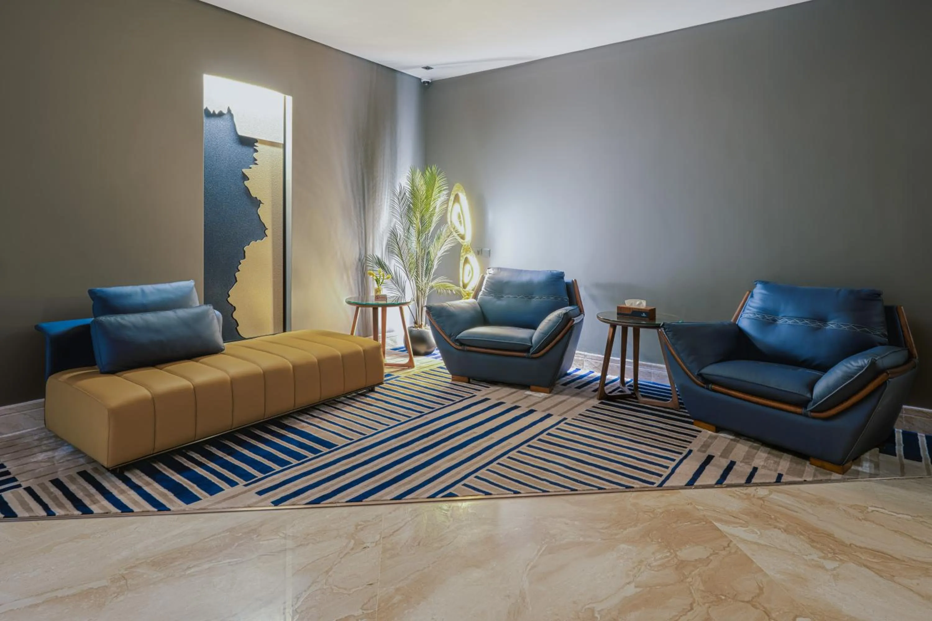 Seating area in Modrest Hotel