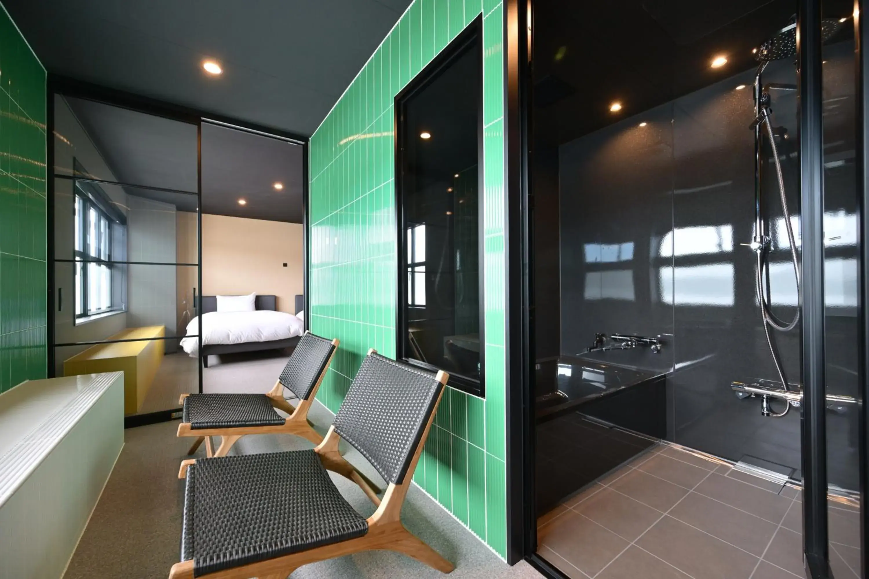 Seating area in Mt Fuji View and Private Sauna Ryokan Shizuku Seating area in Mt Fuji View and Private Sauna Ryokan Shizuku