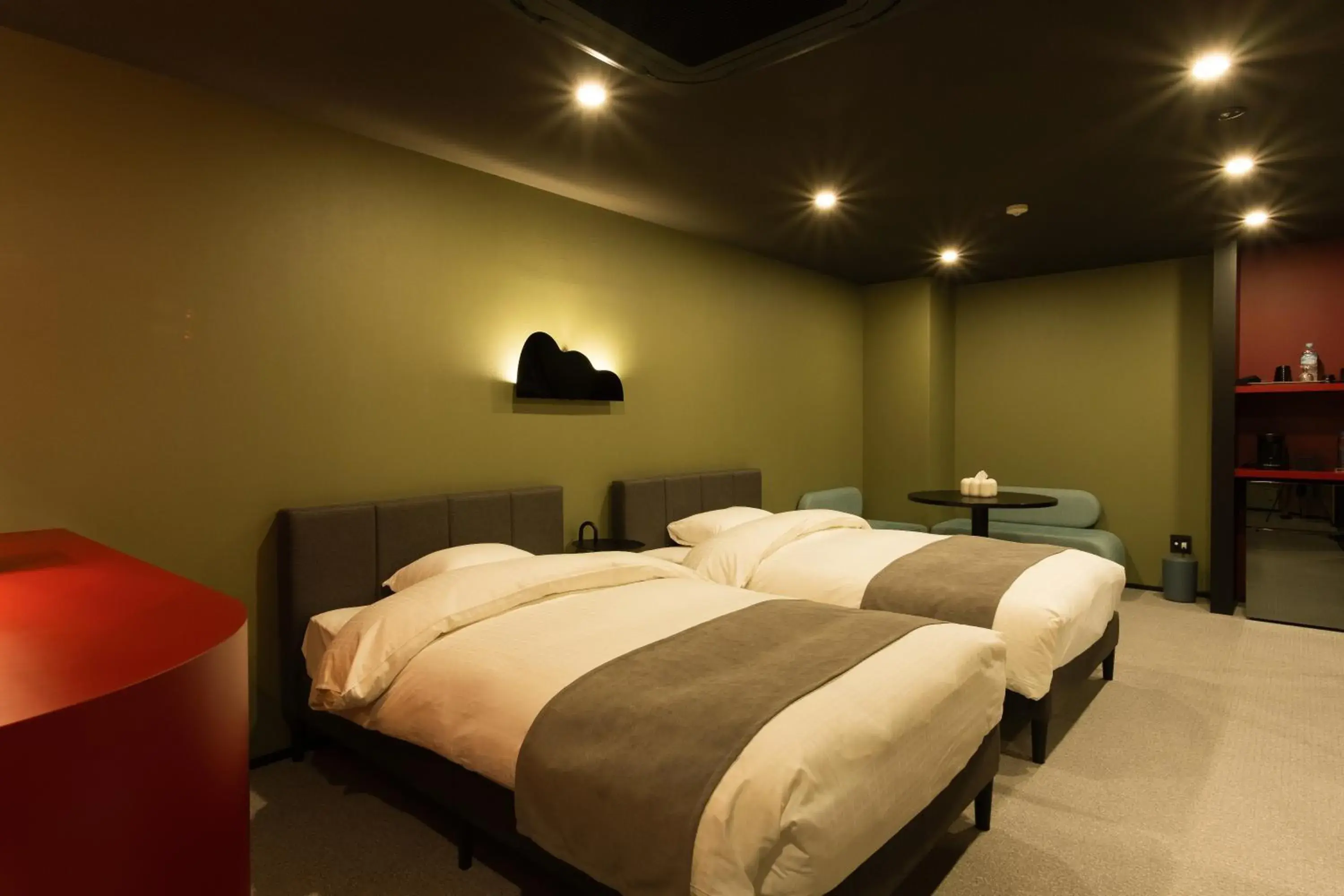 Seating area, Bed in Mt Fuji View and Private Sauna Ryokan Shizuku Seating area, Bed in Mt Fuji View and Private Sauna Ryokan Shizuku