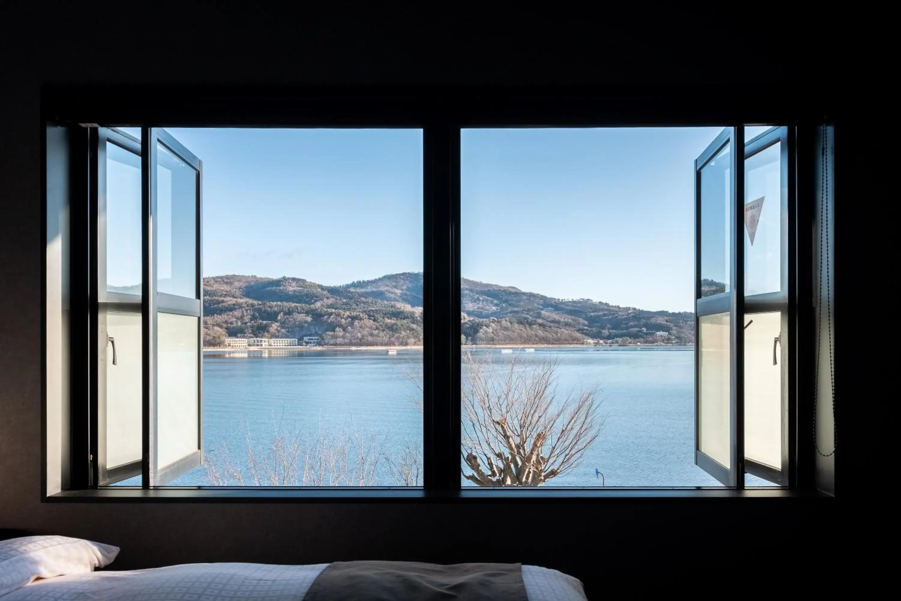 Lake view in Mt Fuji View and Private Sauna Ryokan Shizuku Lake view in Mt Fuji View and Private Sauna Ryokan Shizuku