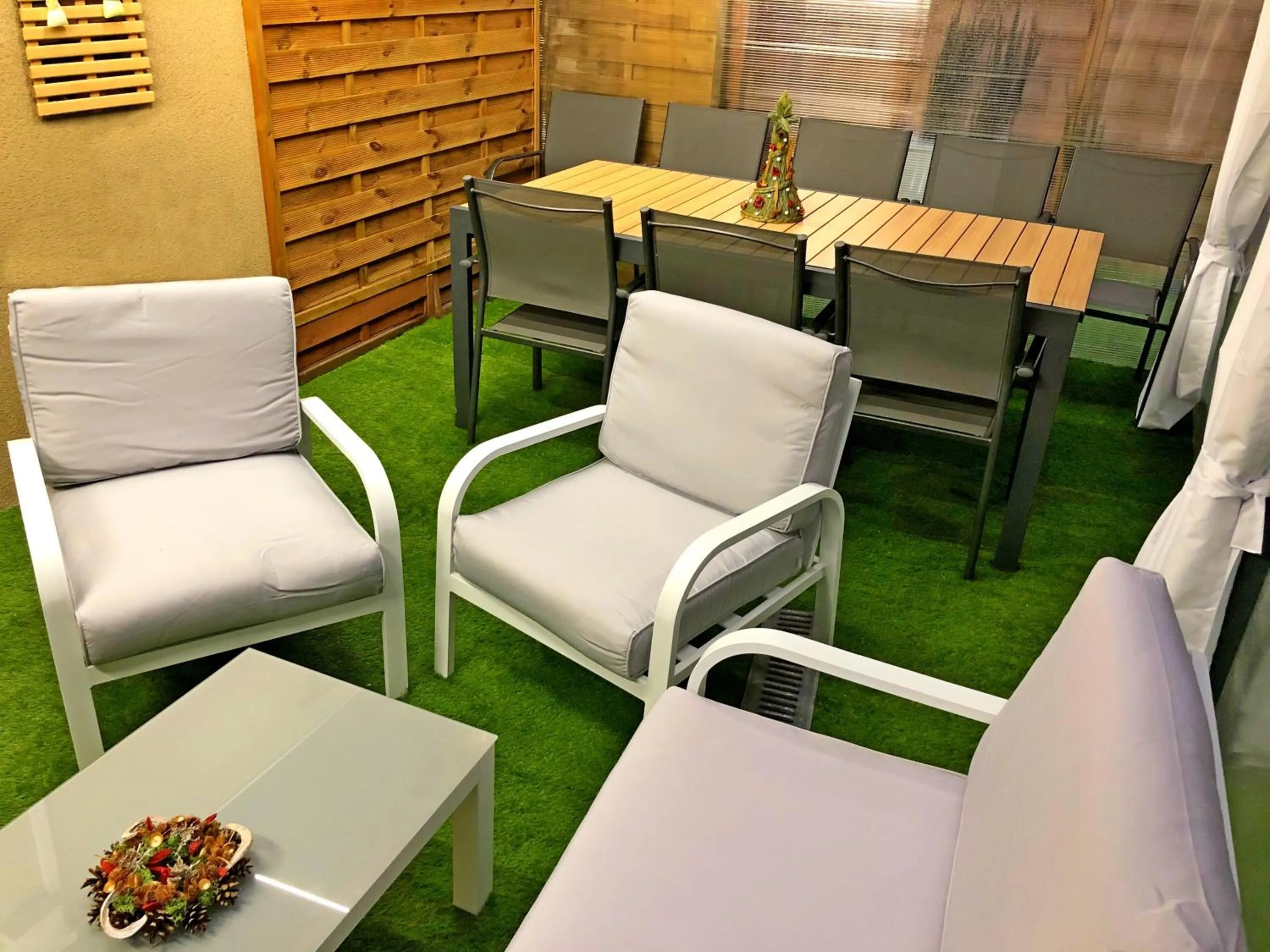 Seating area in Amber Hostel