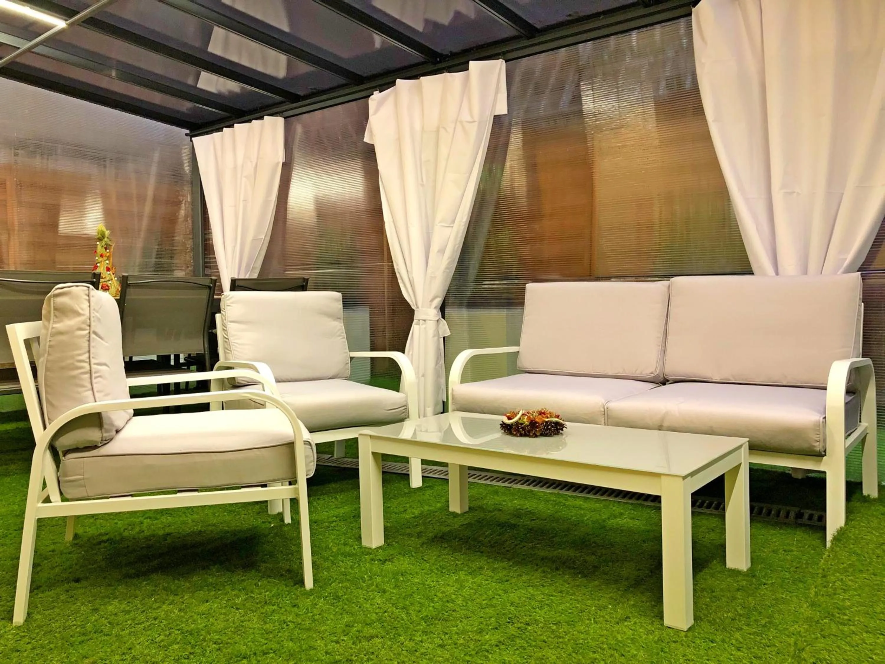 Seating area in Amber Hostel