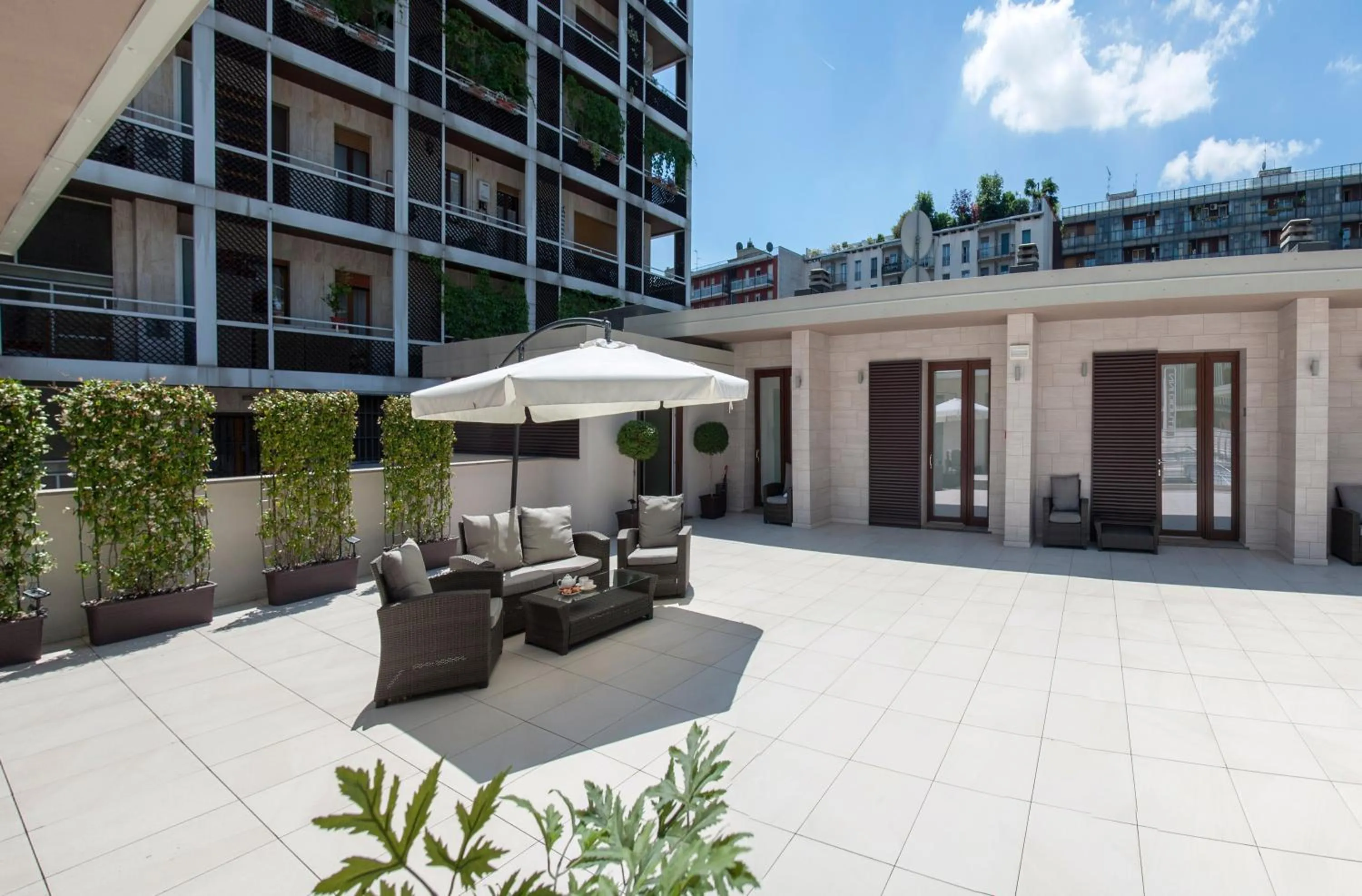 Balcony/Terrace in Studio Inn Centrale & Milano Urban Padel