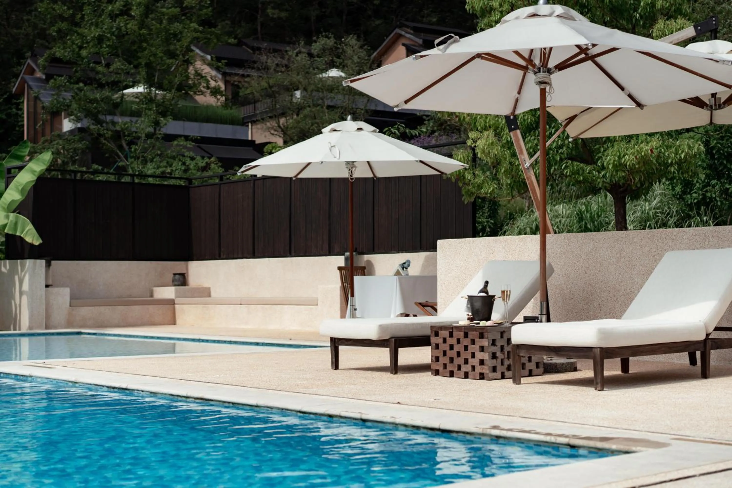 Swimming pool in Anji ke gamer wild luxury Resort villa