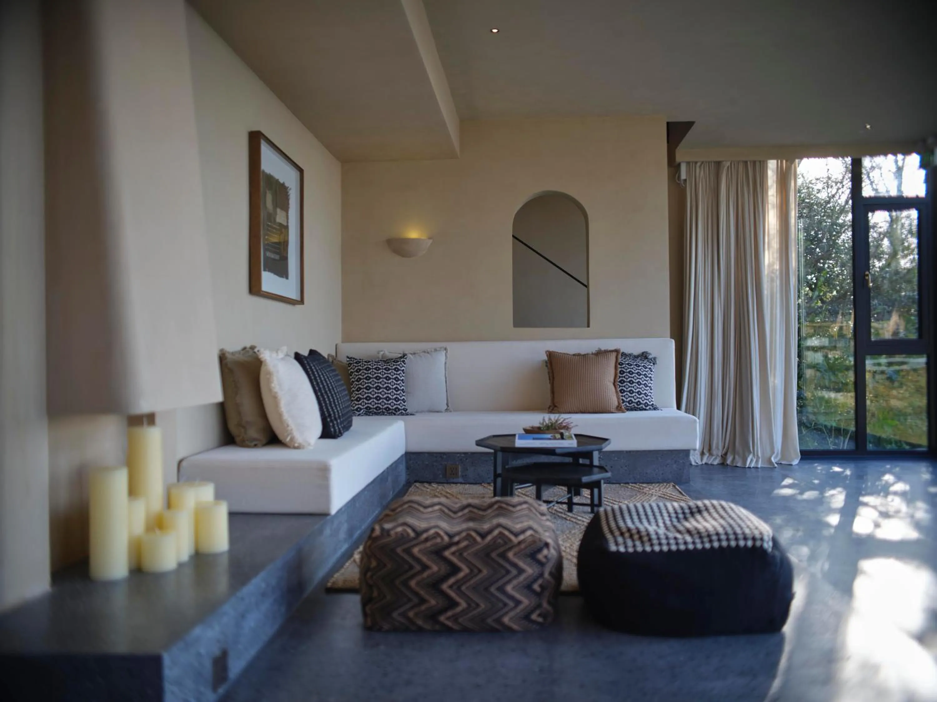 Living room in Anji ke gamer wild luxury Resort villa