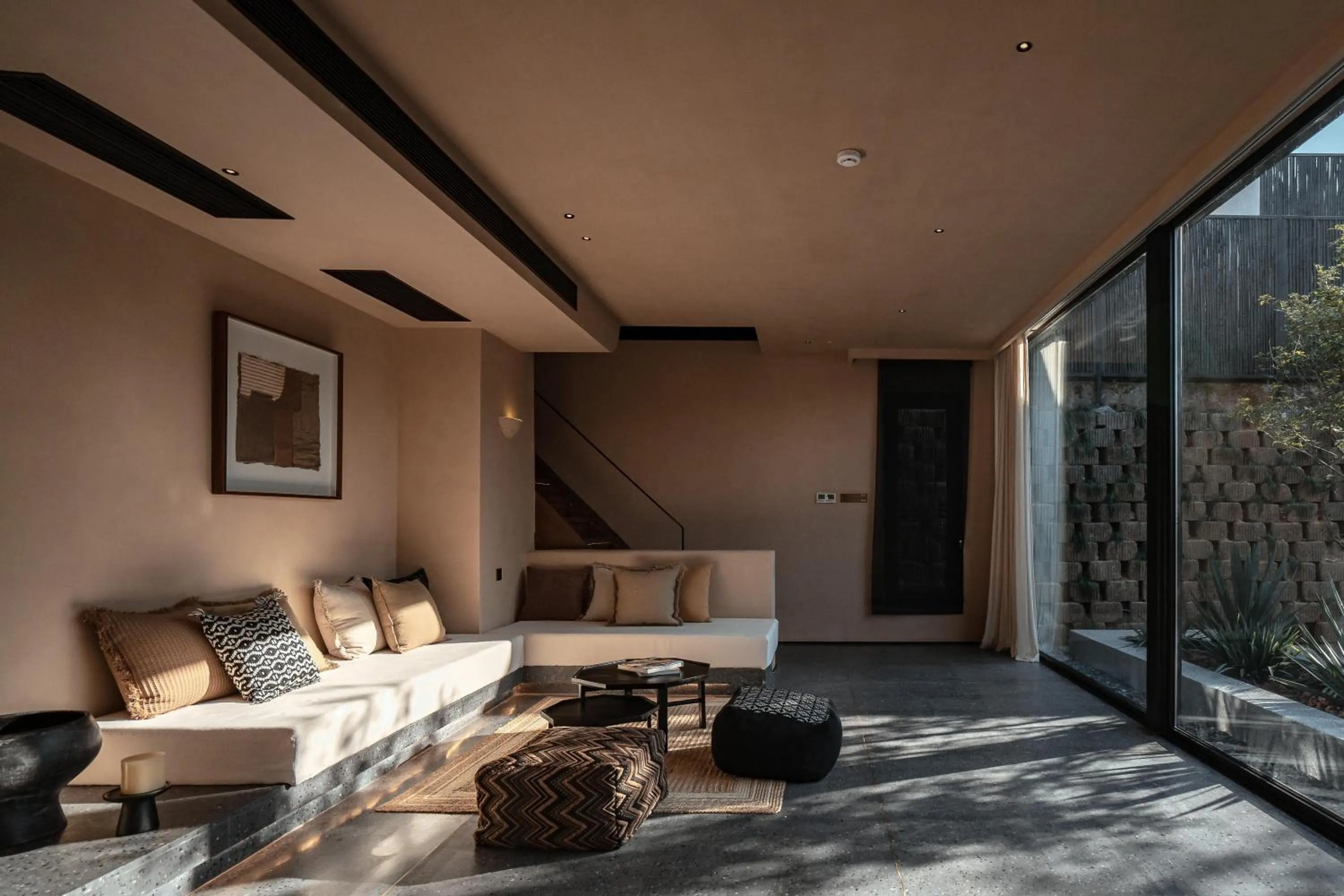 Living room in Anji ke gamer wild luxury Resort villa