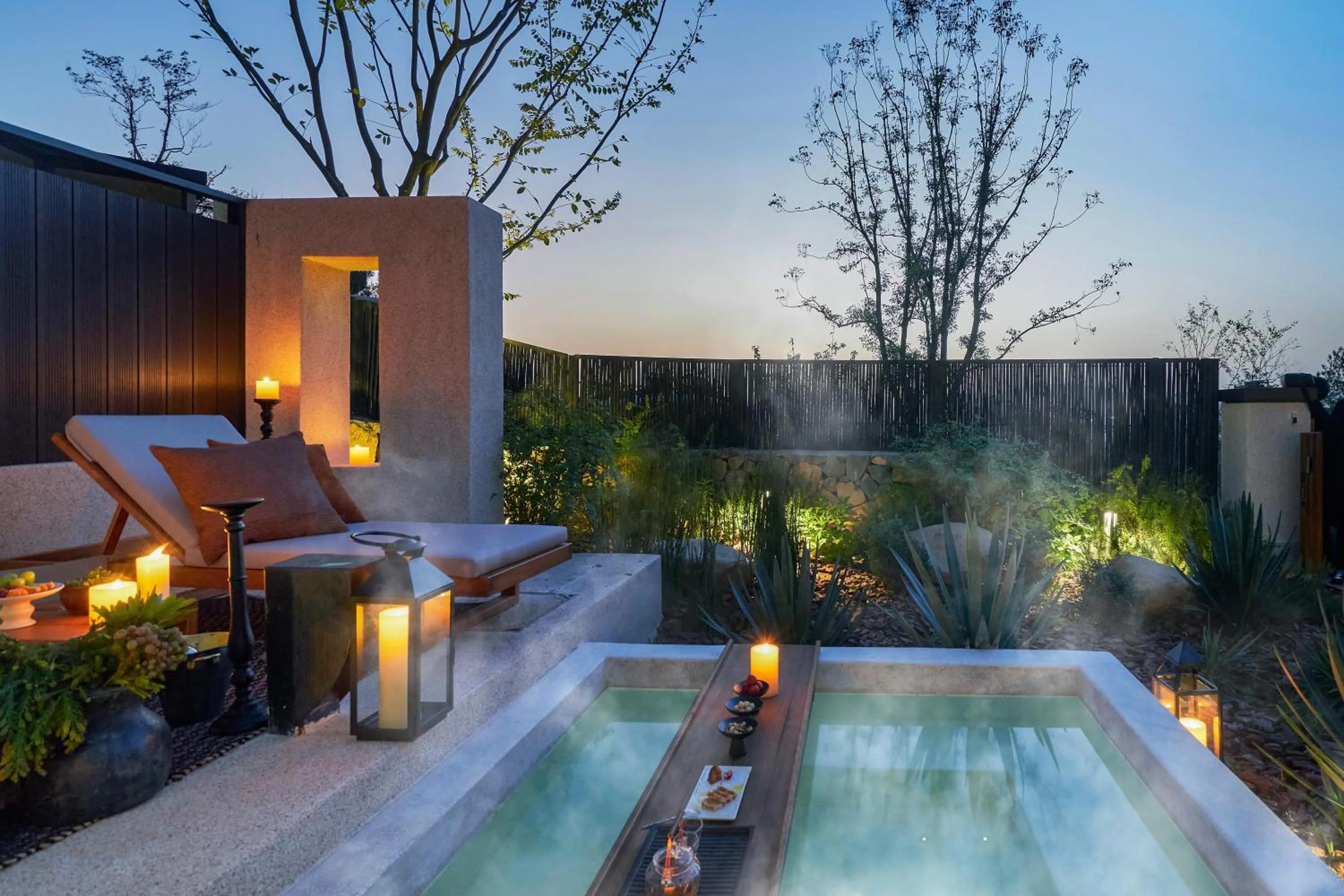 Open Air Bath in Anji ke gamer wild luxury Resort villa